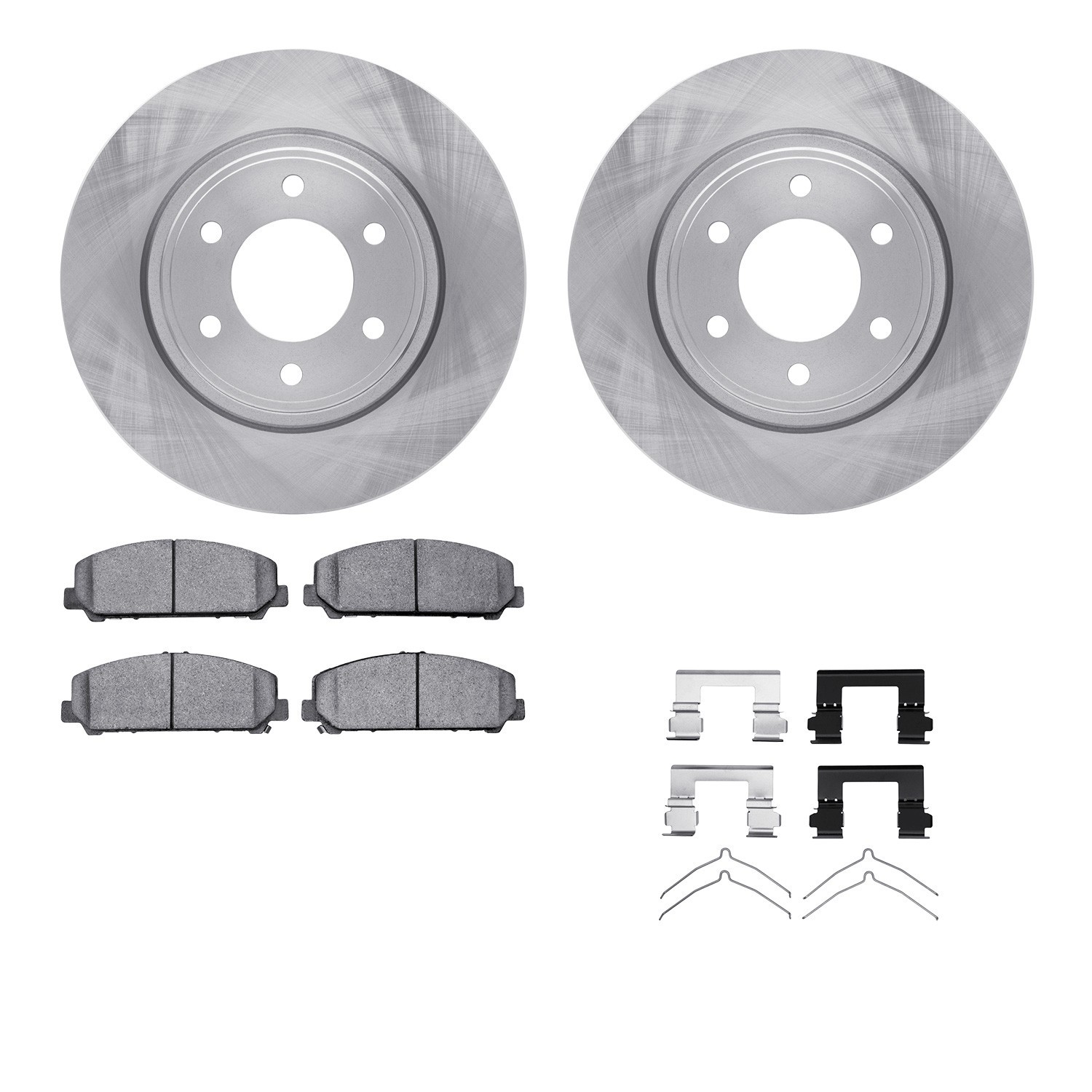 DYN 6512-68077 DFC Brake Rotor with 5000 Brake Pads and Hardware Kit