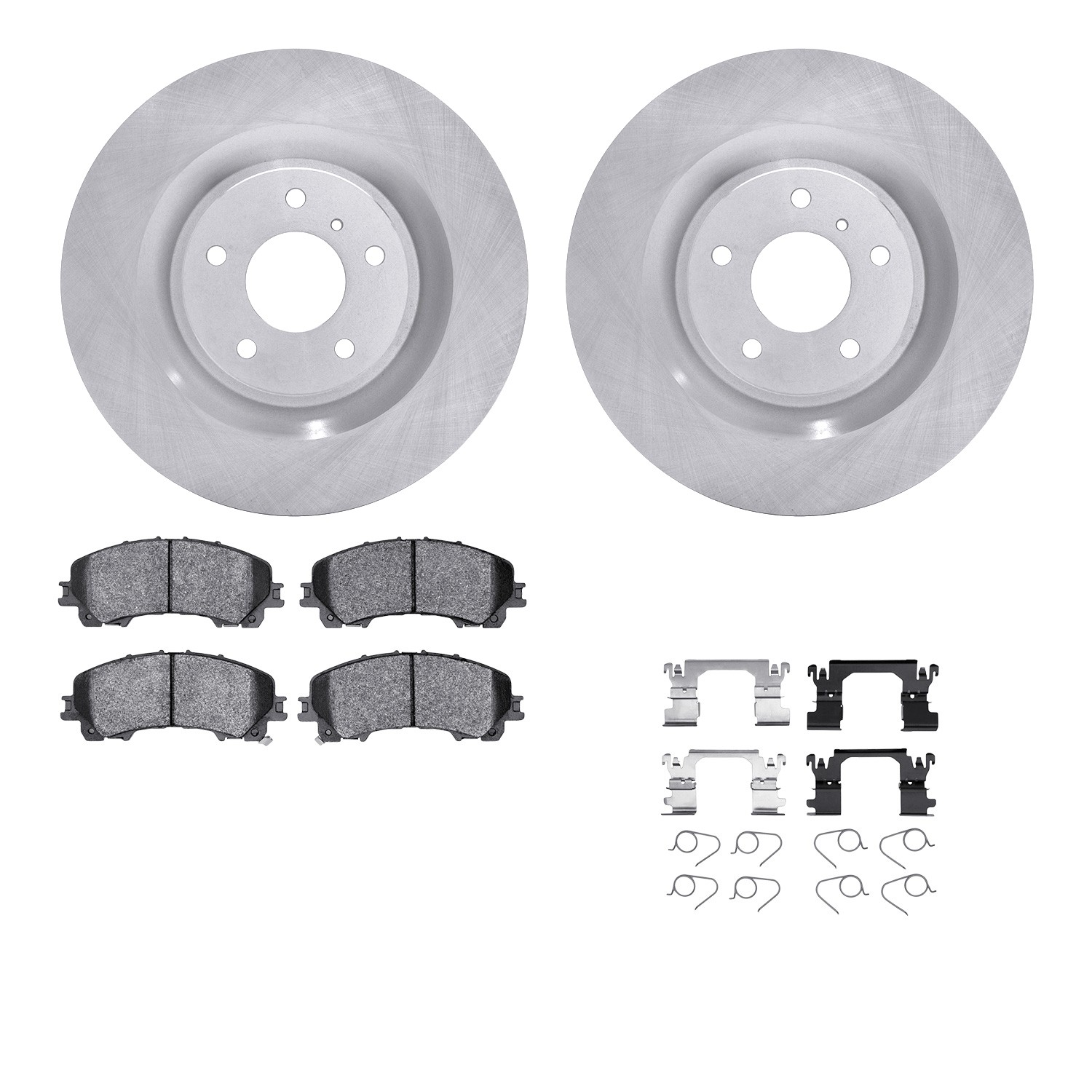 DYN 6512-68083 DFC Brake Rotor with 5000 Brake Pads and Hardware Kit