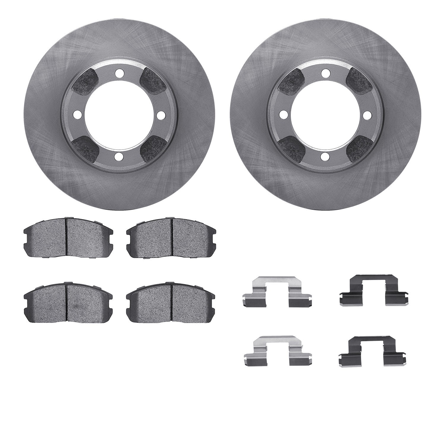 DYN 6512-72050 DFC Brake Rotor with 5000 Brake Pads and Hardware Kit