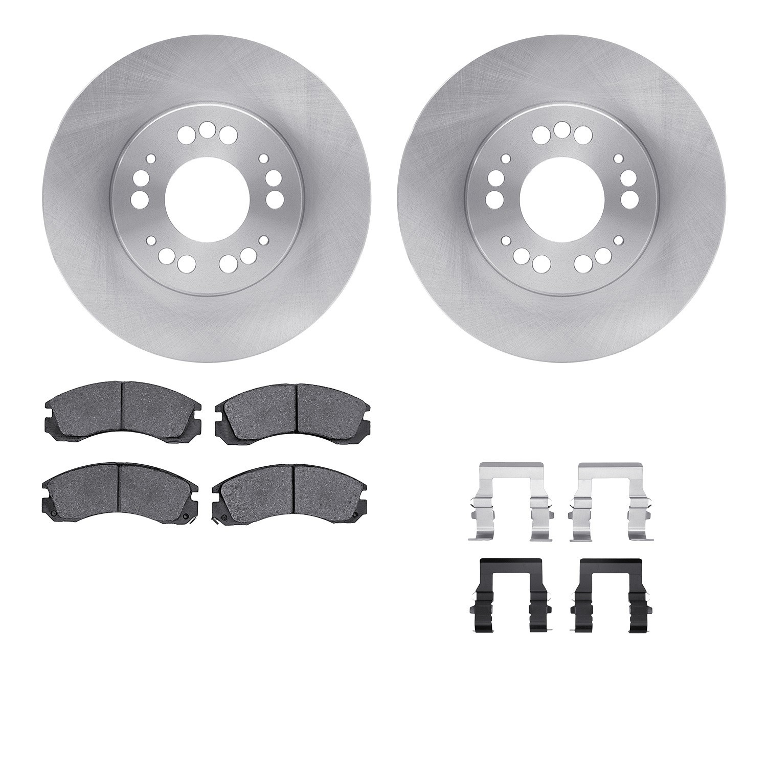 DYN 6512-72110 DFC Brake Rotor with 5000 Brake Pads and Hardware Kit