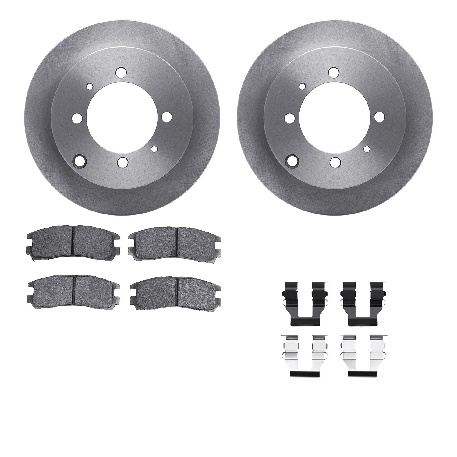 DYN 6512-72131 DFC Brake Rotor with 5000 Brake Pads and Hardware Kit