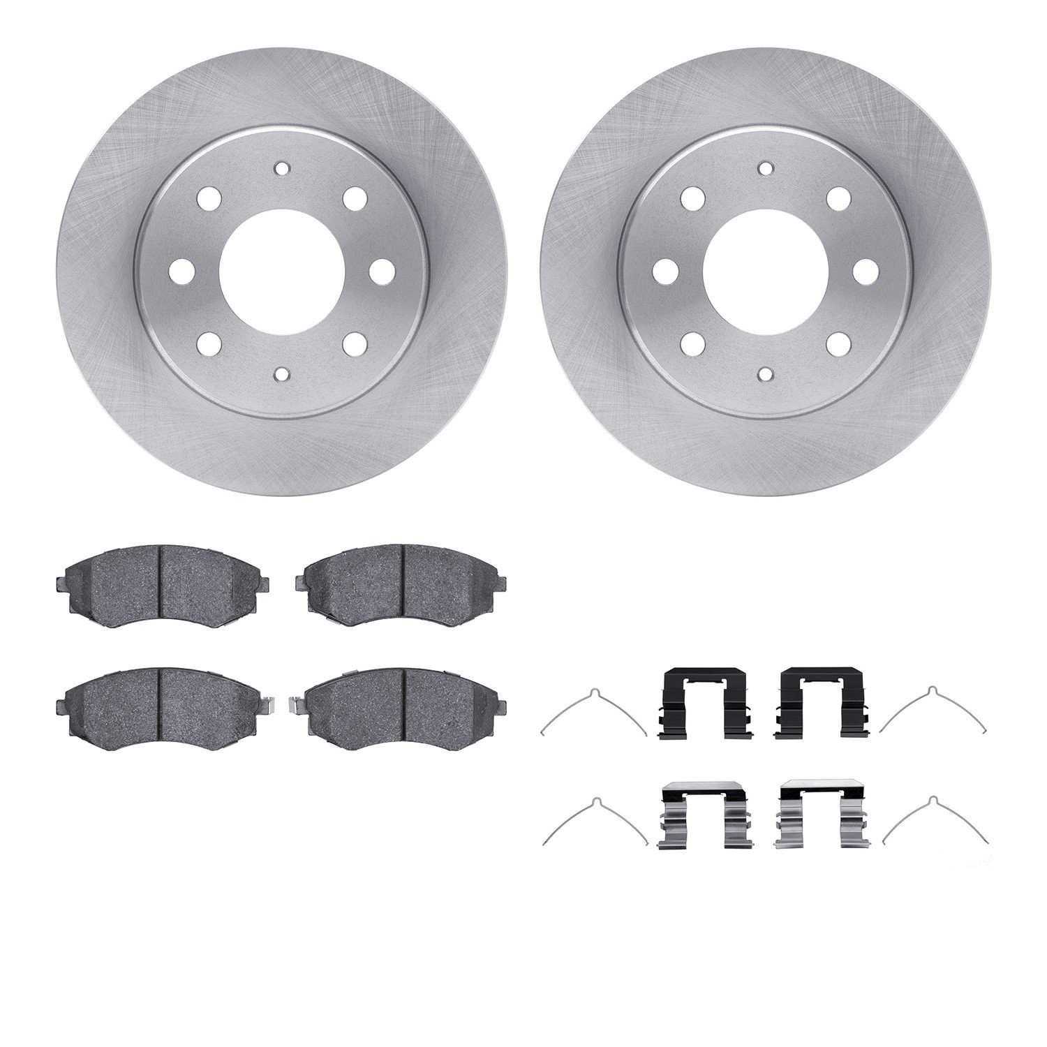 DYN 6512-72142 DFC Brake Rotor with 5000 Brake Pads and Hardware Kit