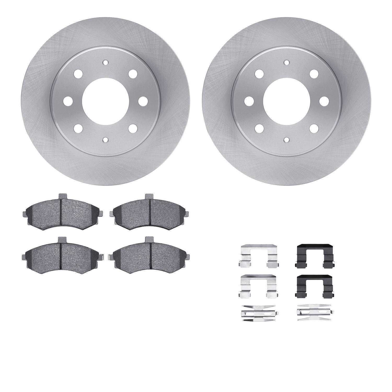 DYN 6512-72147 DFC Brake Rotor with 5000 Brake Pads and Hardware Kit