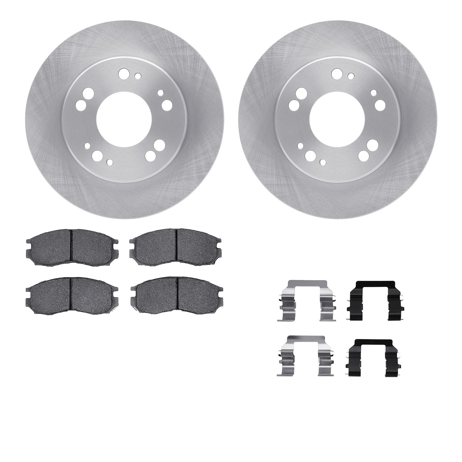 DYN 6512-72164 DFC Brake Rotor with 5000 Brake Pads and Hardware Kit