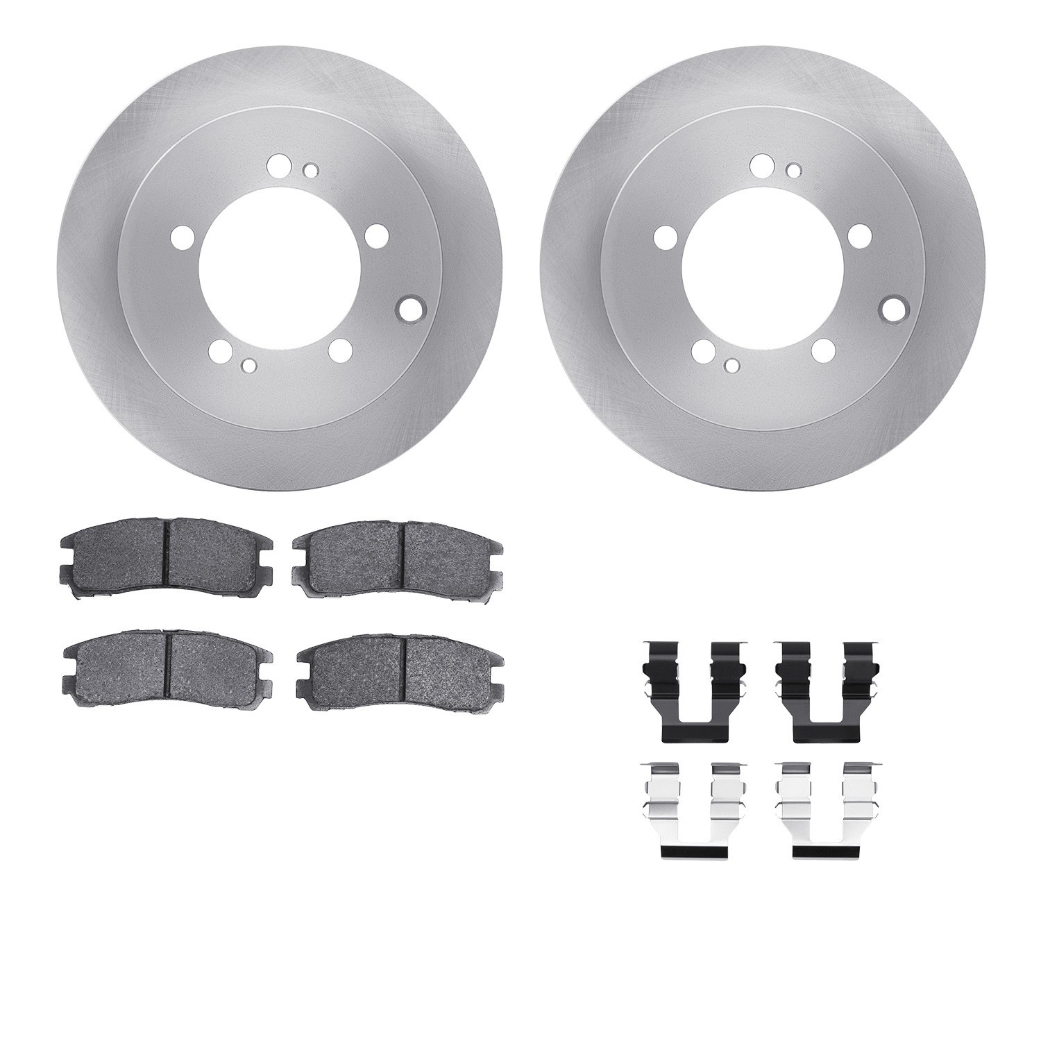 DYN 6512-72179 DFC Brake Rotor with 5000 Brake Pads and Hardware Kit