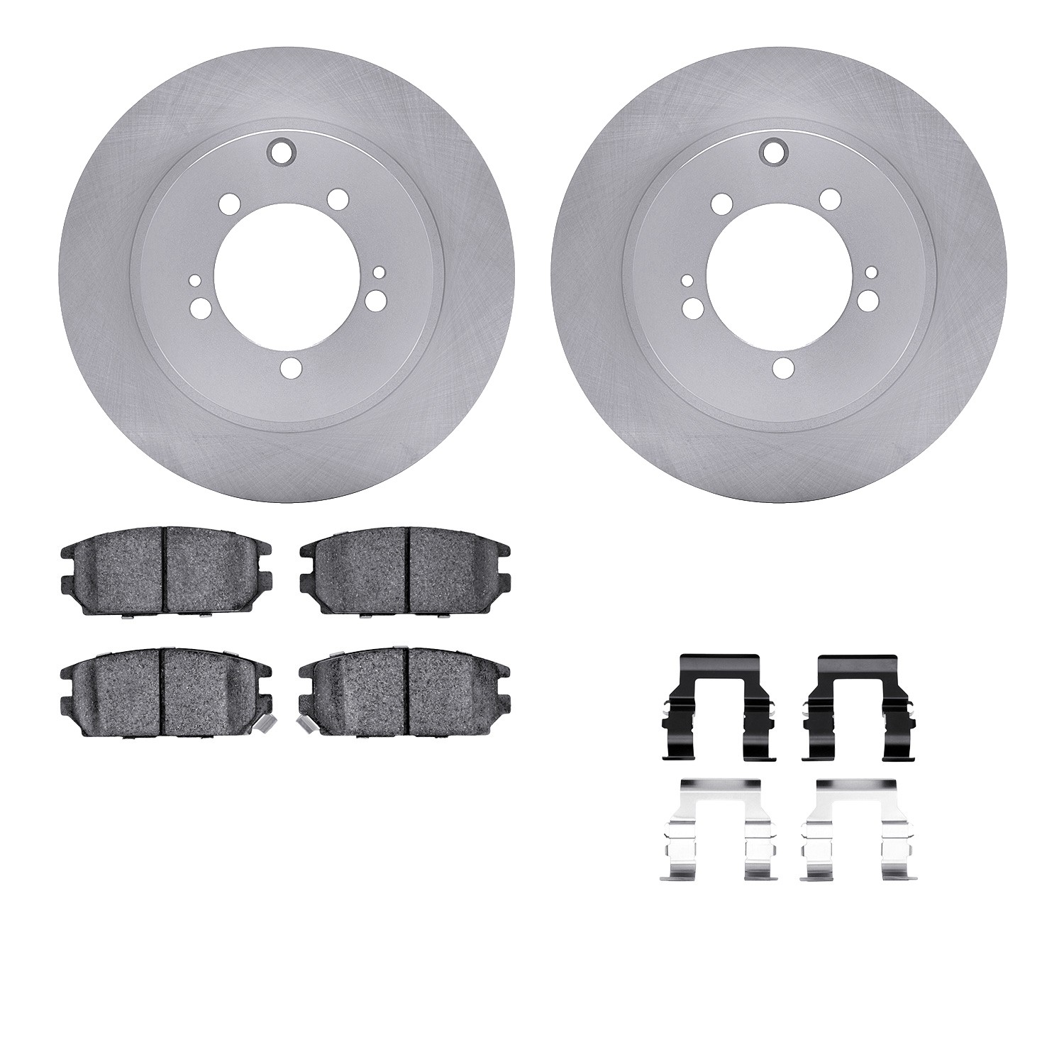 DYN 6512-72194 DFC Brake Rotor with 5000 Brake Pads and Hardware Kit