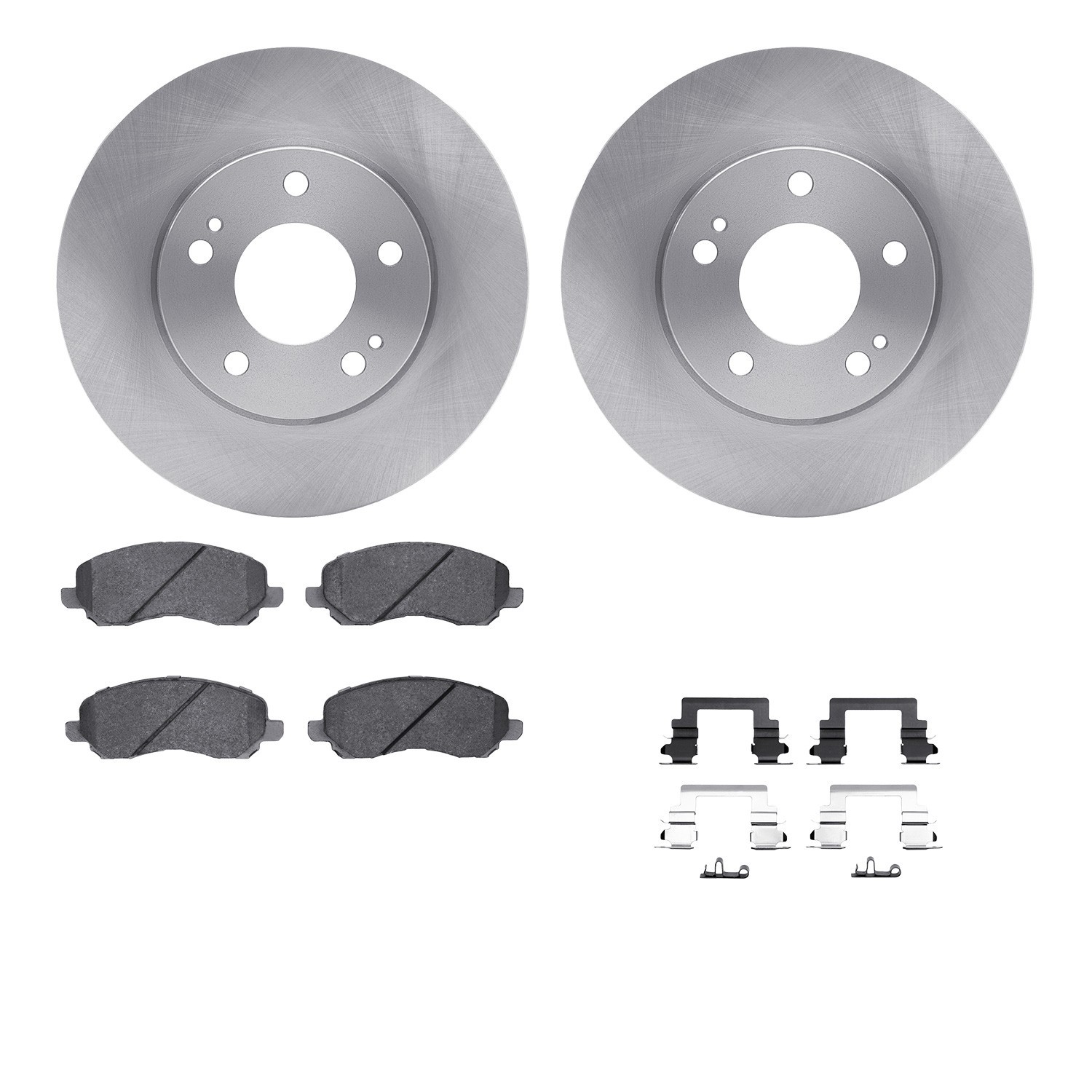 DYN 6512-72208 DFC Brake Rotor with 5000 Brake Pads and Hardware Kit