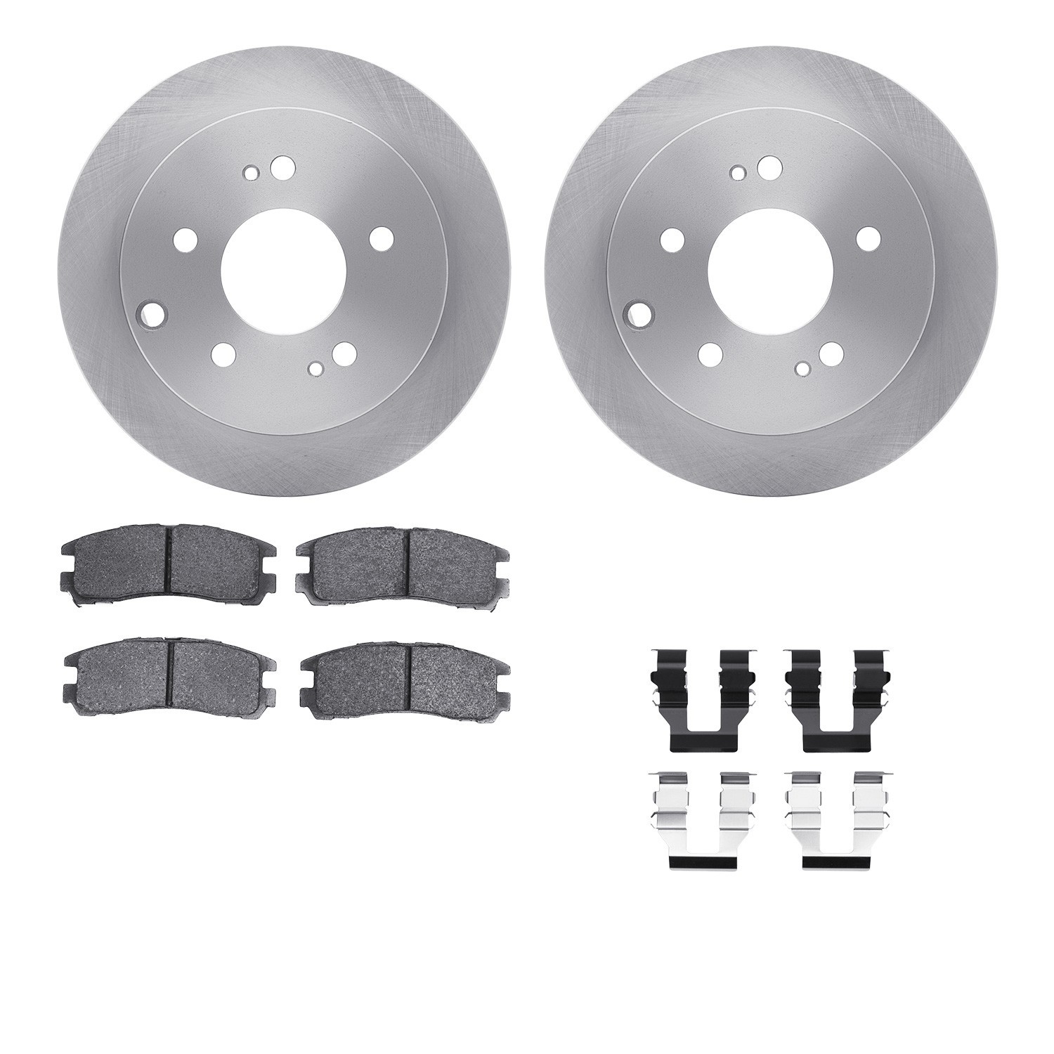 DYN 6512-72233 DFC Brake Rotor with 5000 Brake Pads and Hardware Kit