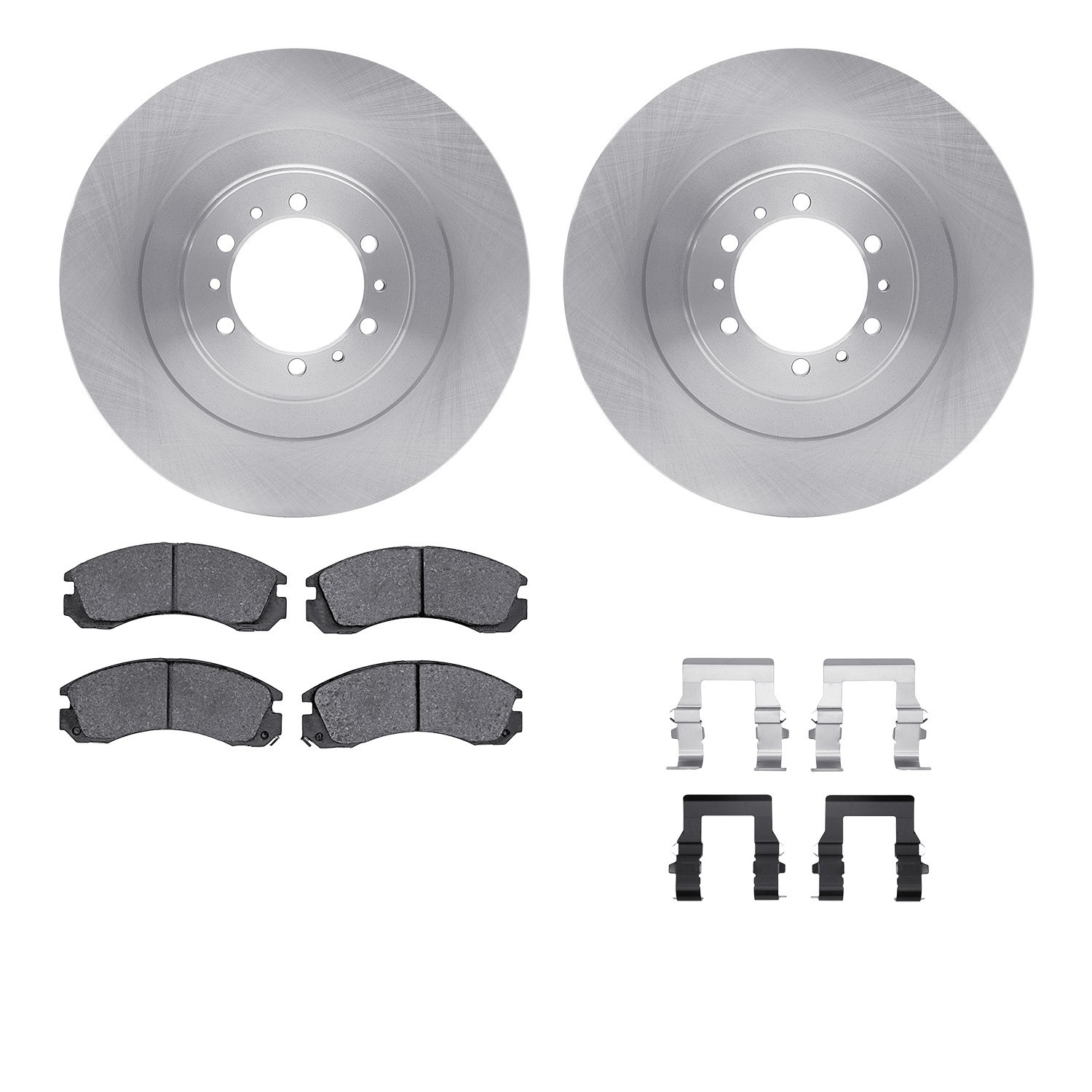 DYN 6512-72284 DFC Brake Rotor with 5000 Brake Pads and Hardware Kit