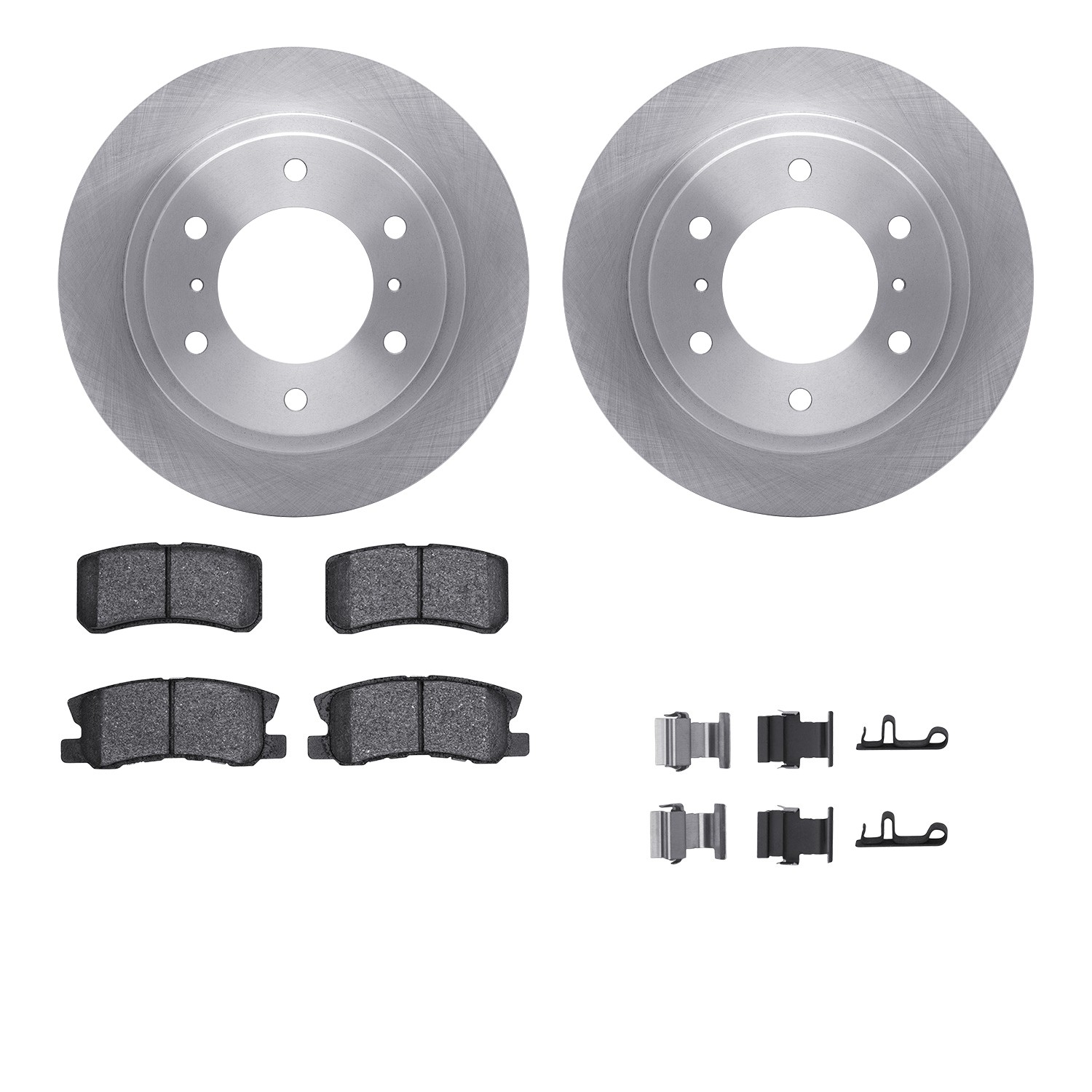 DYN 6512-72293 DFC Brake Rotor with 5000 Brake Pads and Hardware Kit