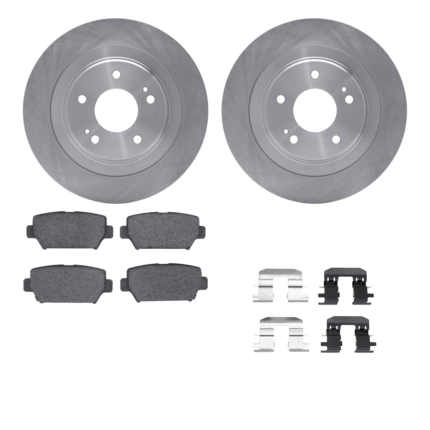 DYN 6512-72310 DFC Brake Rotor with 5000 Brake Pads and Hardware Kit