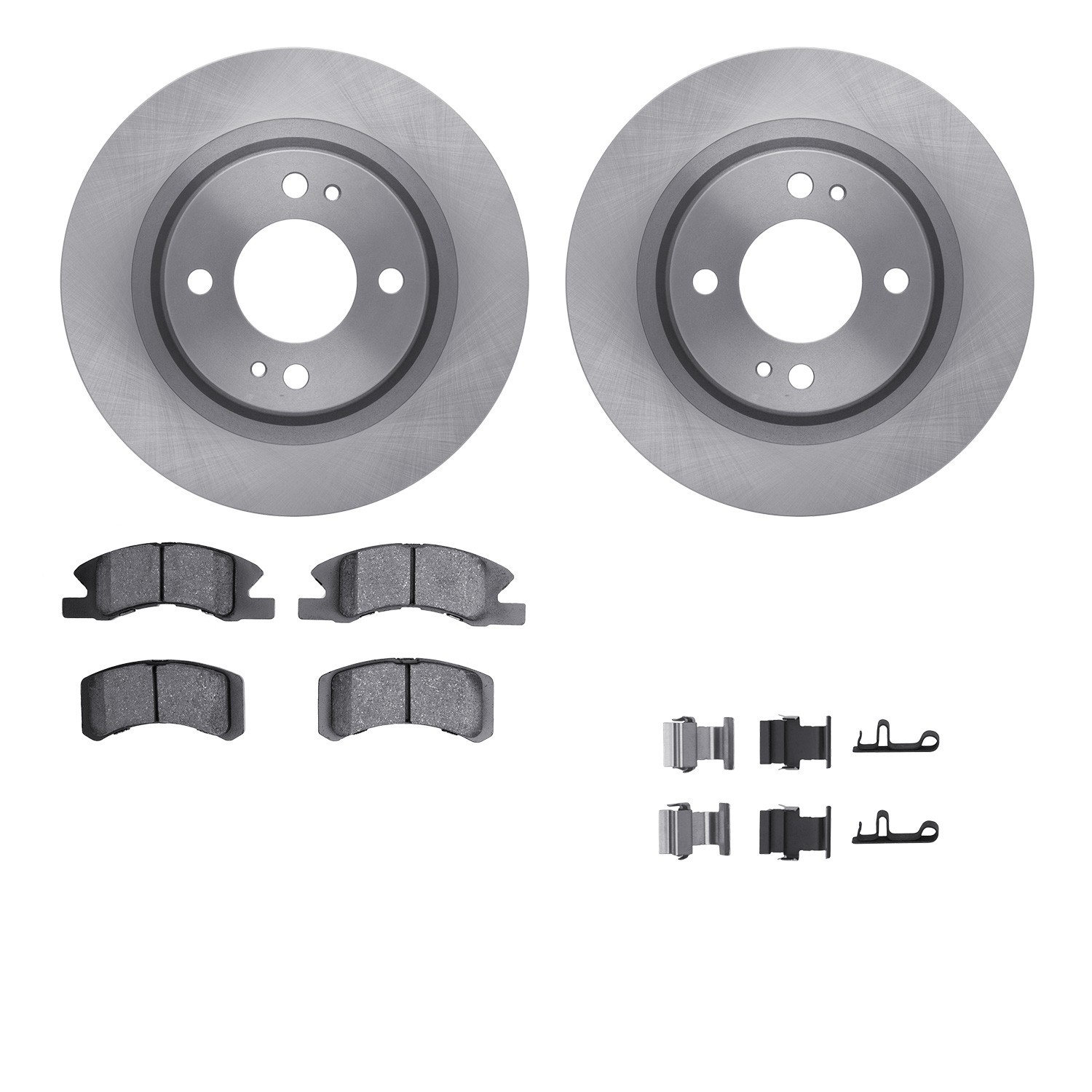 DYN-6512-72323 DFC Brake Rotor with 5000 Brake Pads and Hardware Kit