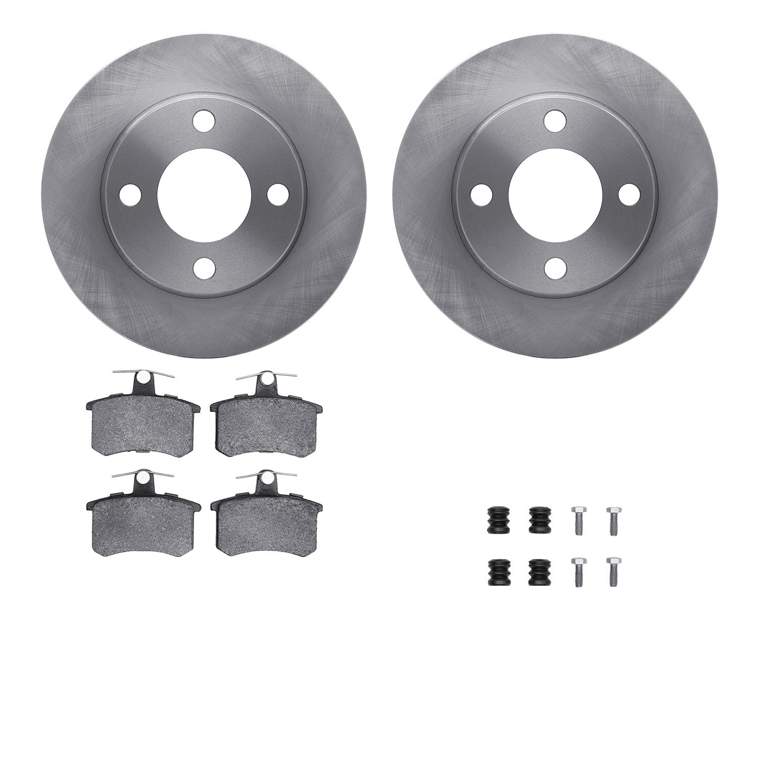 DYN 6512-73124 DFC Brake Rotor with 5000 Brake Pads and Hardware Kit