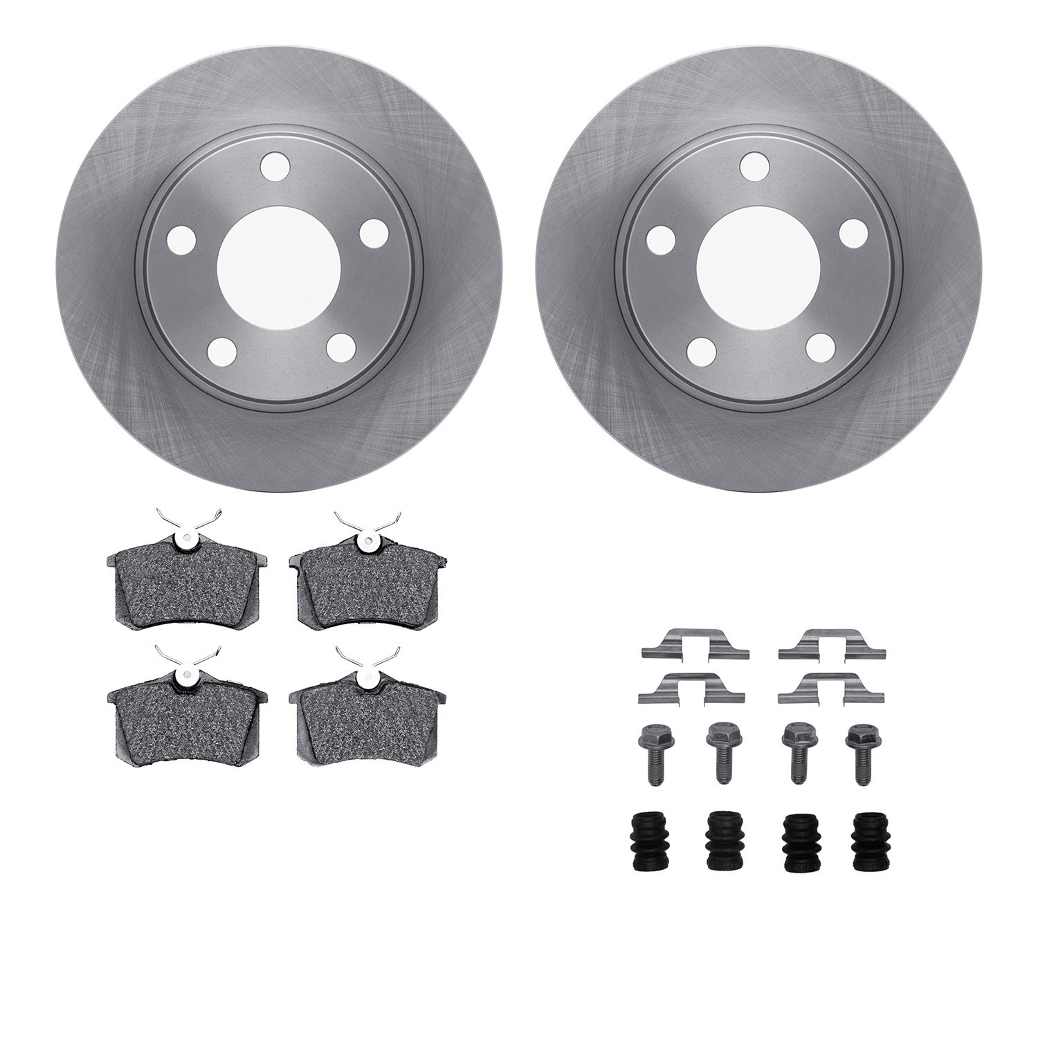 DYN 6512-73206 DFC Brake Rotor with 5000 Brake Pads and Hardware Kit