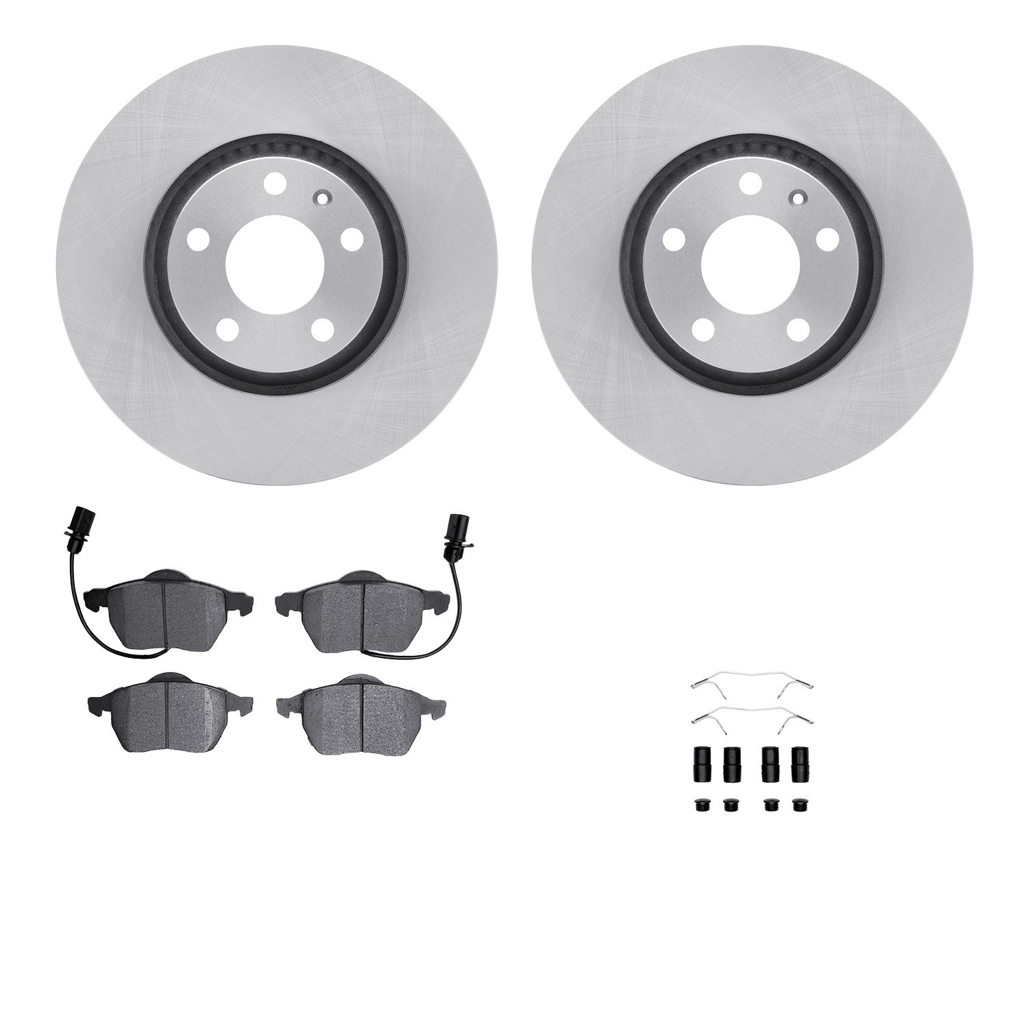 DYN 6512-73301 DFC Brake Rotor with 5000 Brake Pads and Hardware Kit
