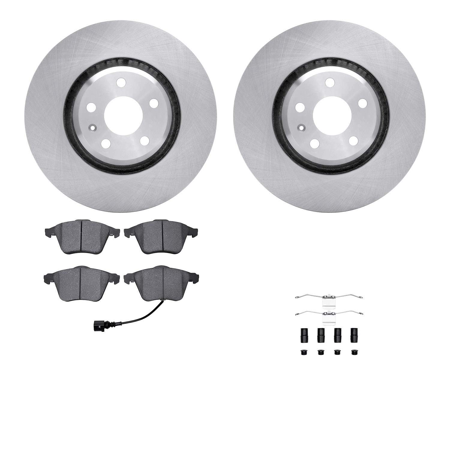 DYN 6512-73334 DFC Brake Rotor with 5000 Brake Pads and Hardware Kit