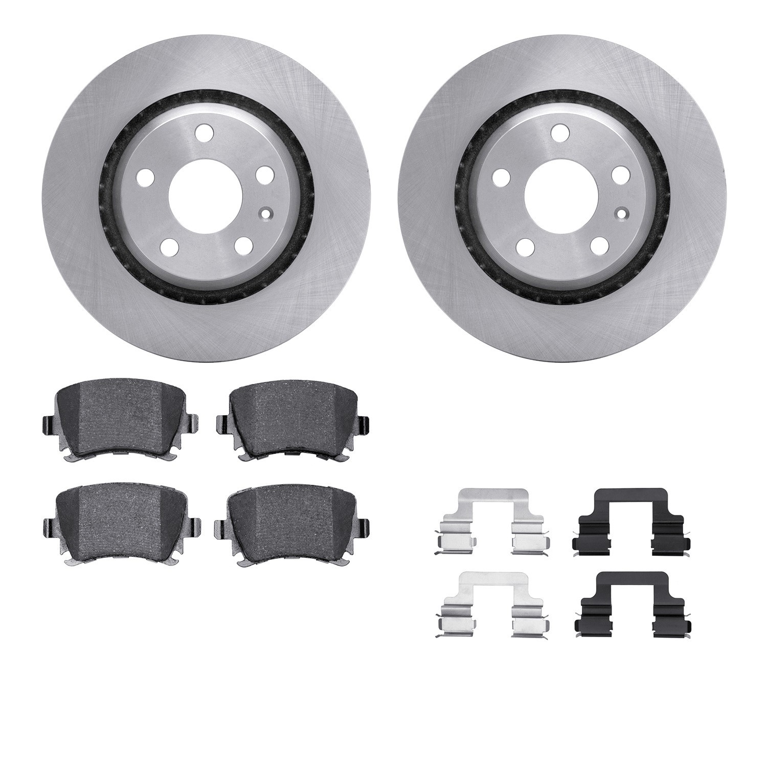 DYN 6512-73338 DFC Brake Rotor with 5000 Brake Pads and Hardware Kit