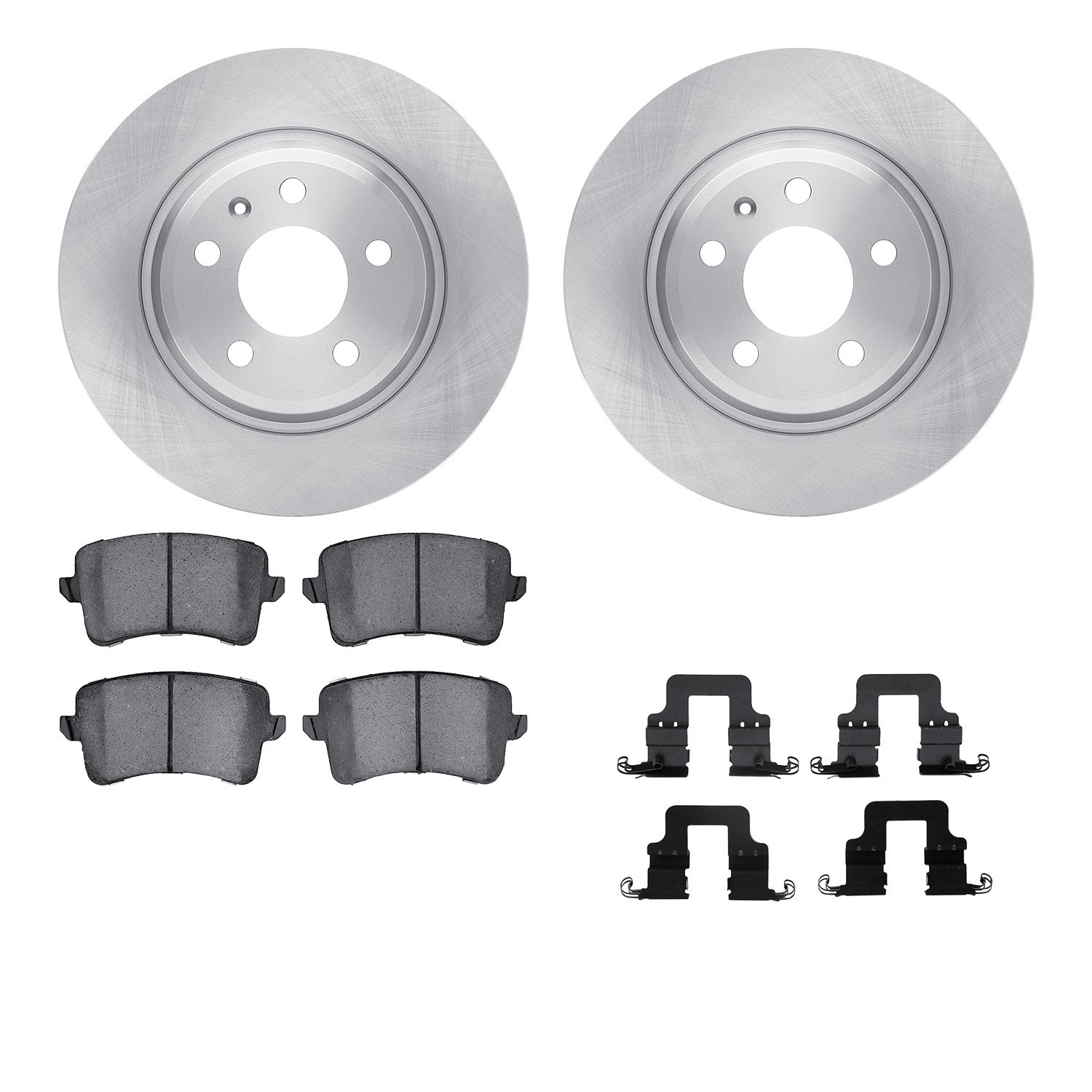 DYN 6512-73361 DFC Brake Rotor with 5000 Brake Pads and Hardware Kit