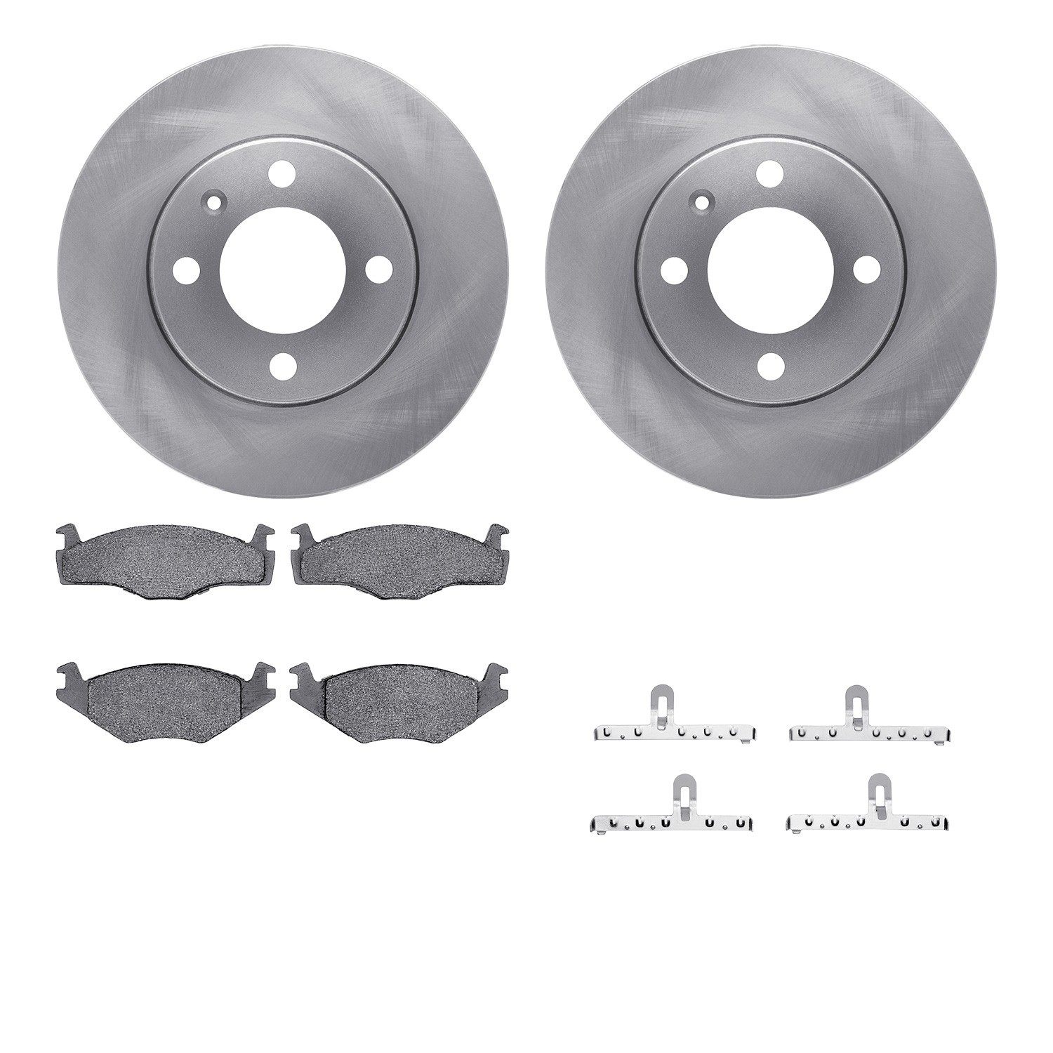 DYN 6512-74132 DFC Brake Rotor with 5000 Brake Pads and Hardware Kit