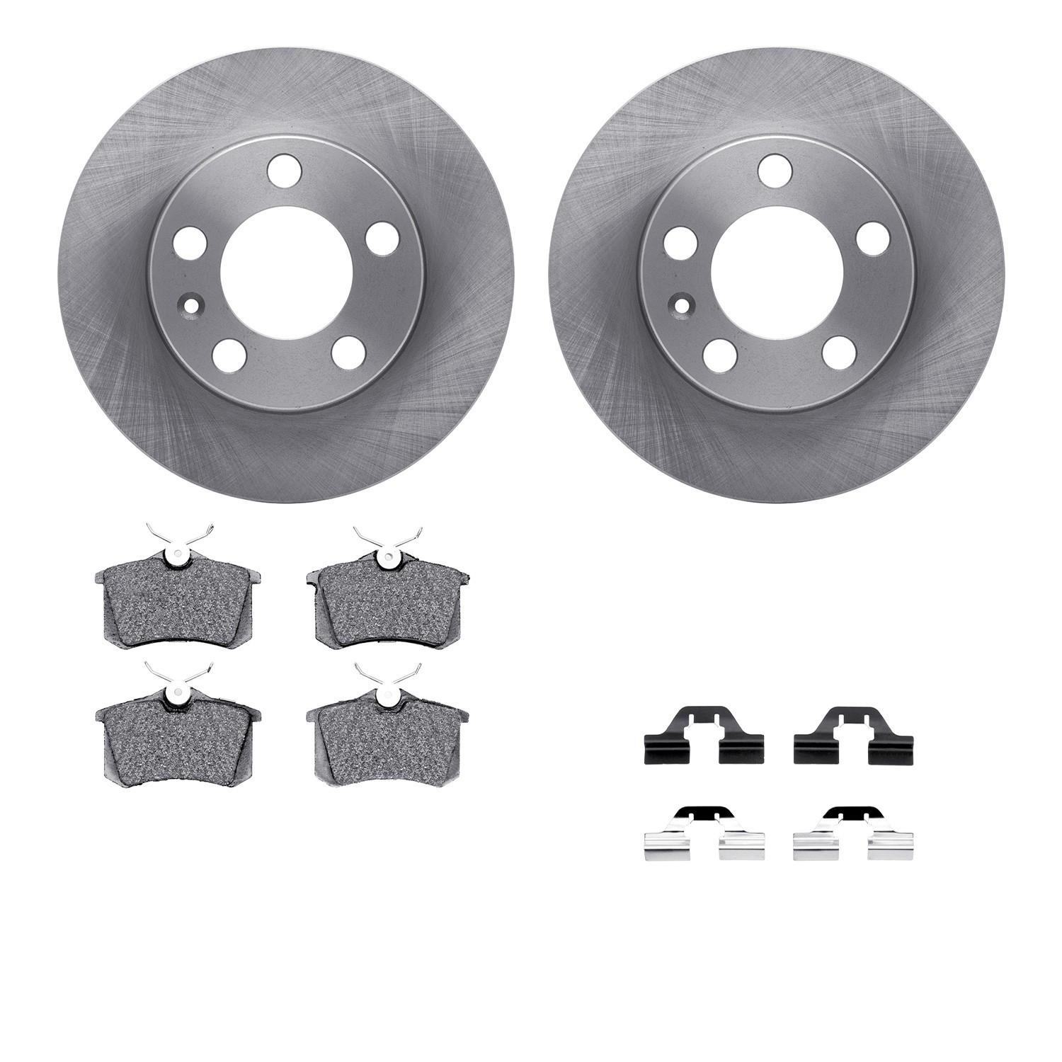 DYN-6512-74238 DFC Brake Rotor with 5000 Brake Pads and Hardware Kit