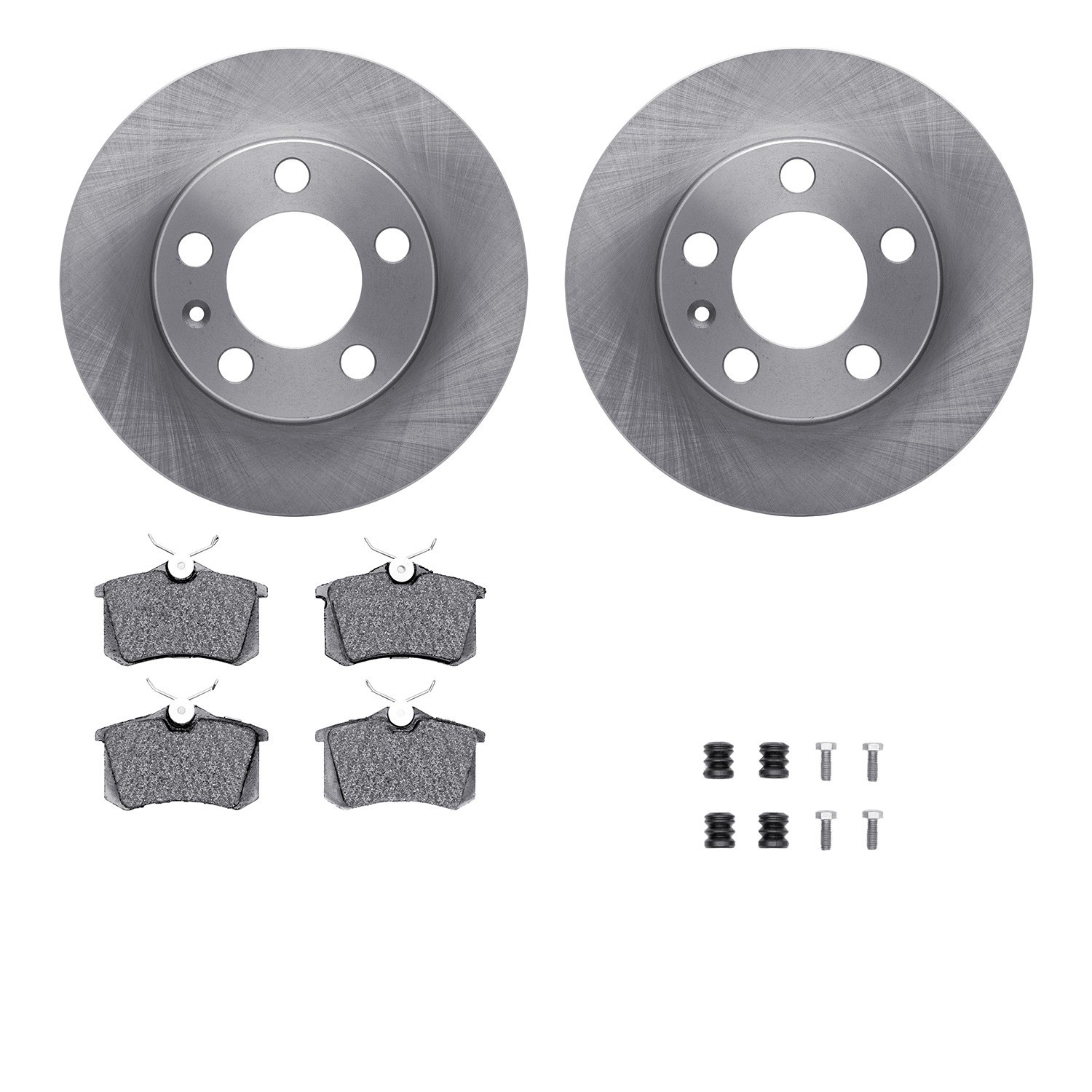 DYN-6512-74241 DFC Brake Rotor with 5000 Brake Pads and Hardware Kit