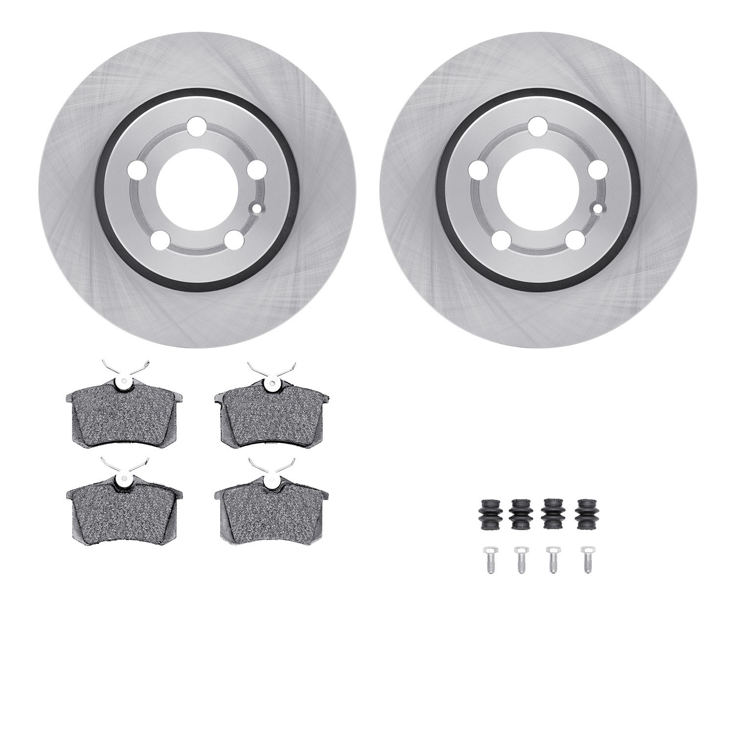 DYN 6512-74290 DFC Brake Rotor with 5000 Brake Pads and Hardware Kit