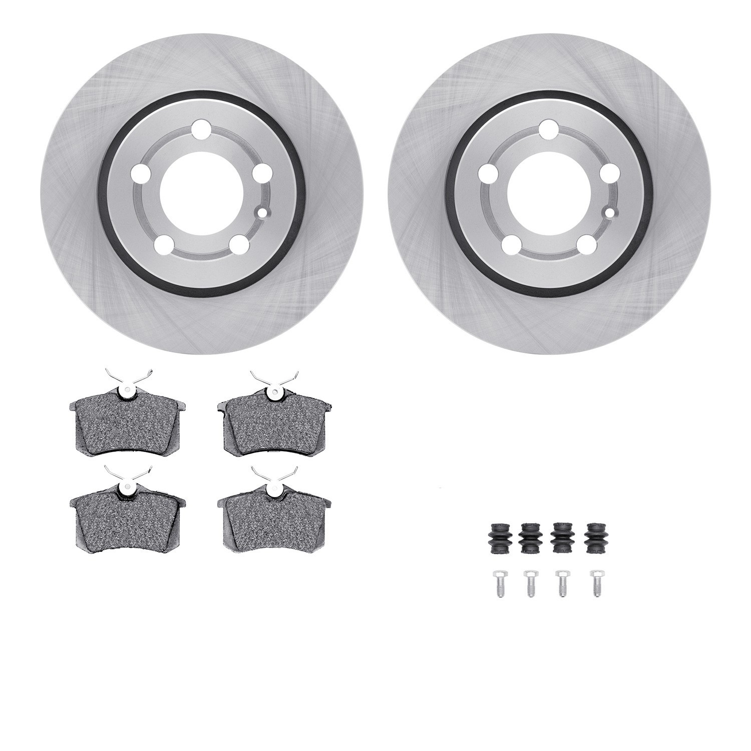 DYN 6512-74291 DFC Brake Rotor with 5000 Brake Pads and Hardware Kit