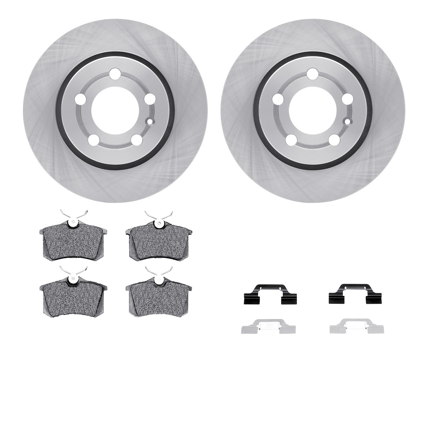 DYN 6512-74292 DFC Brake Rotor with 5000 Brake Pads and Hardware Kit