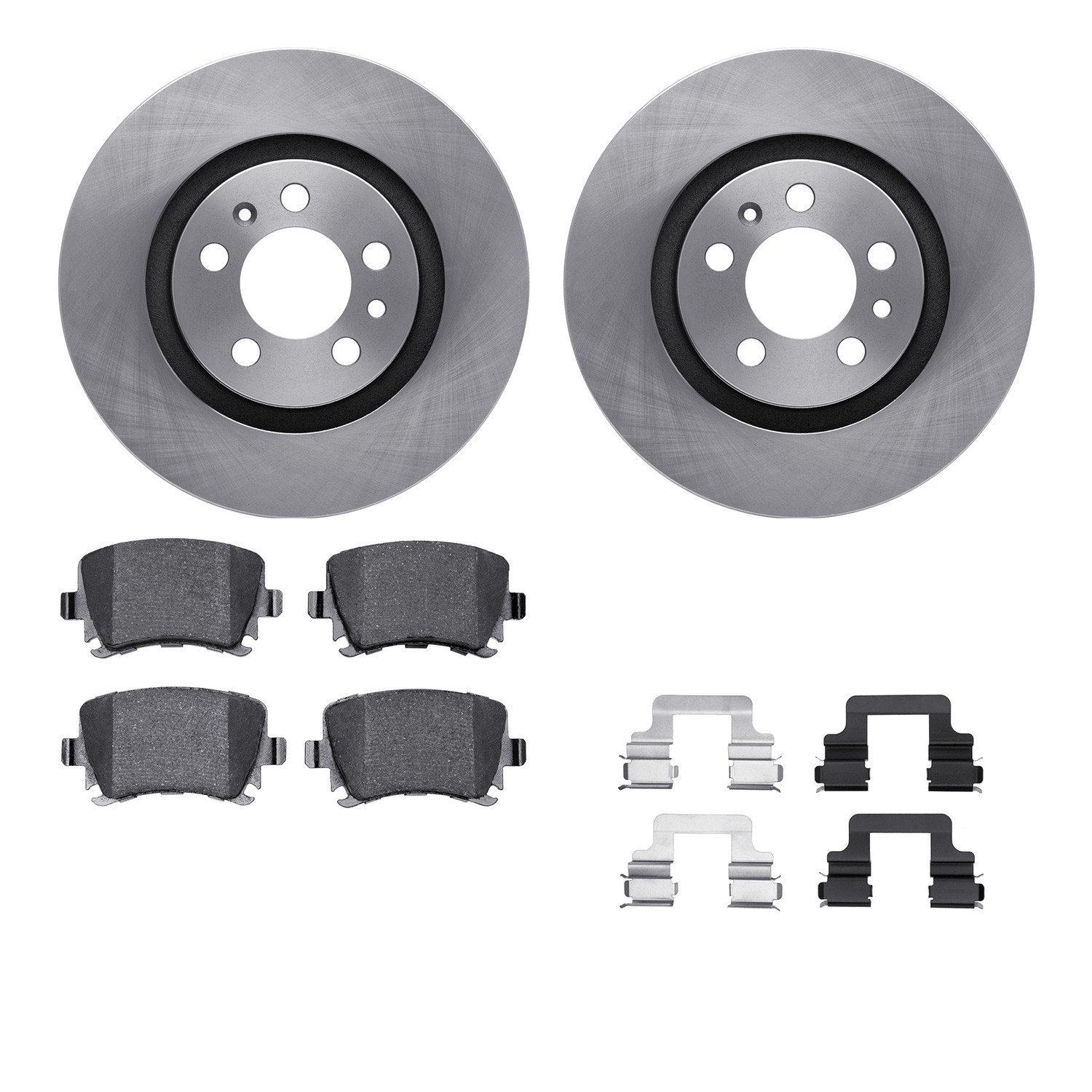 DYN 6512-74332 DFC Brake Rotor with 5000 Brake Pads and Hardware Kit