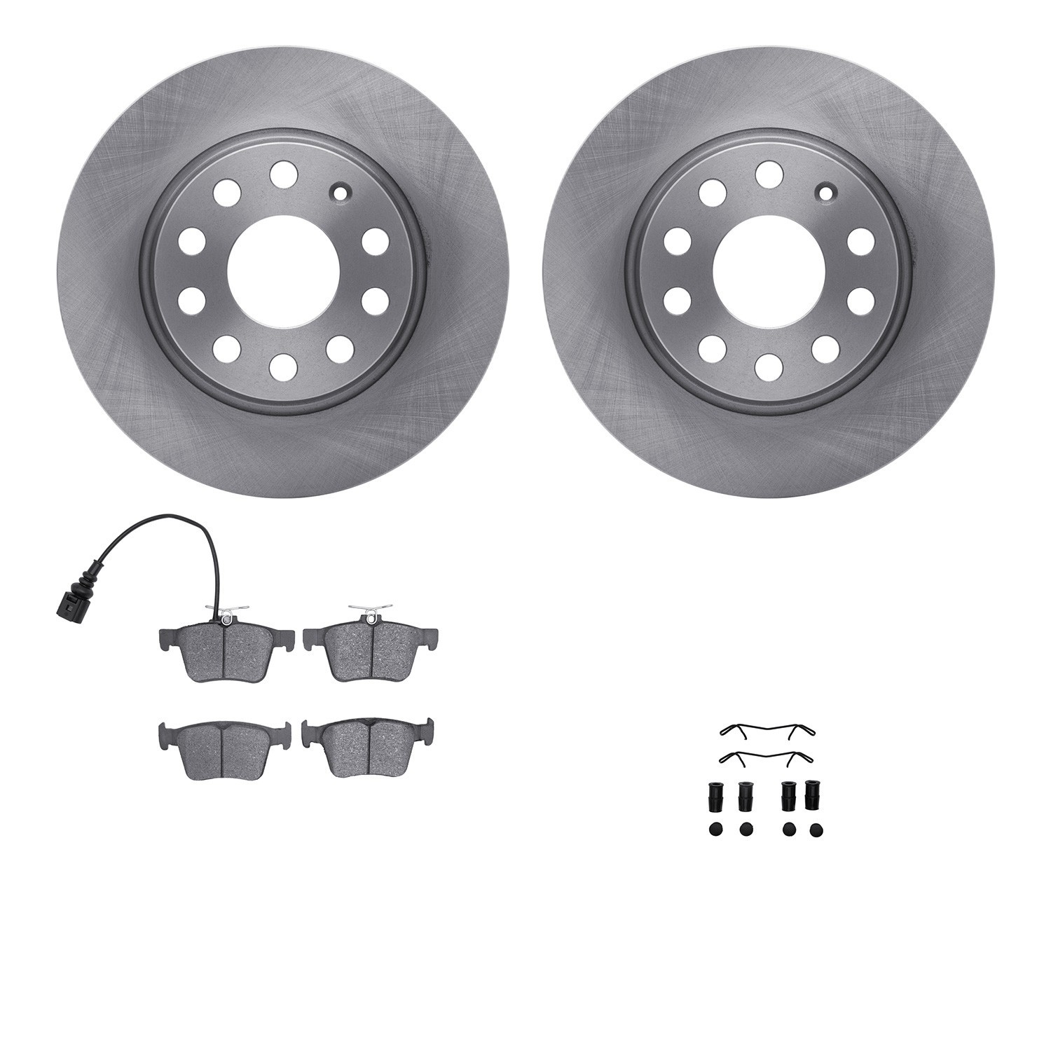 DYN 6512-74356 DFC Brake Rotor with 5000 Brake Pads and Hardware Kit