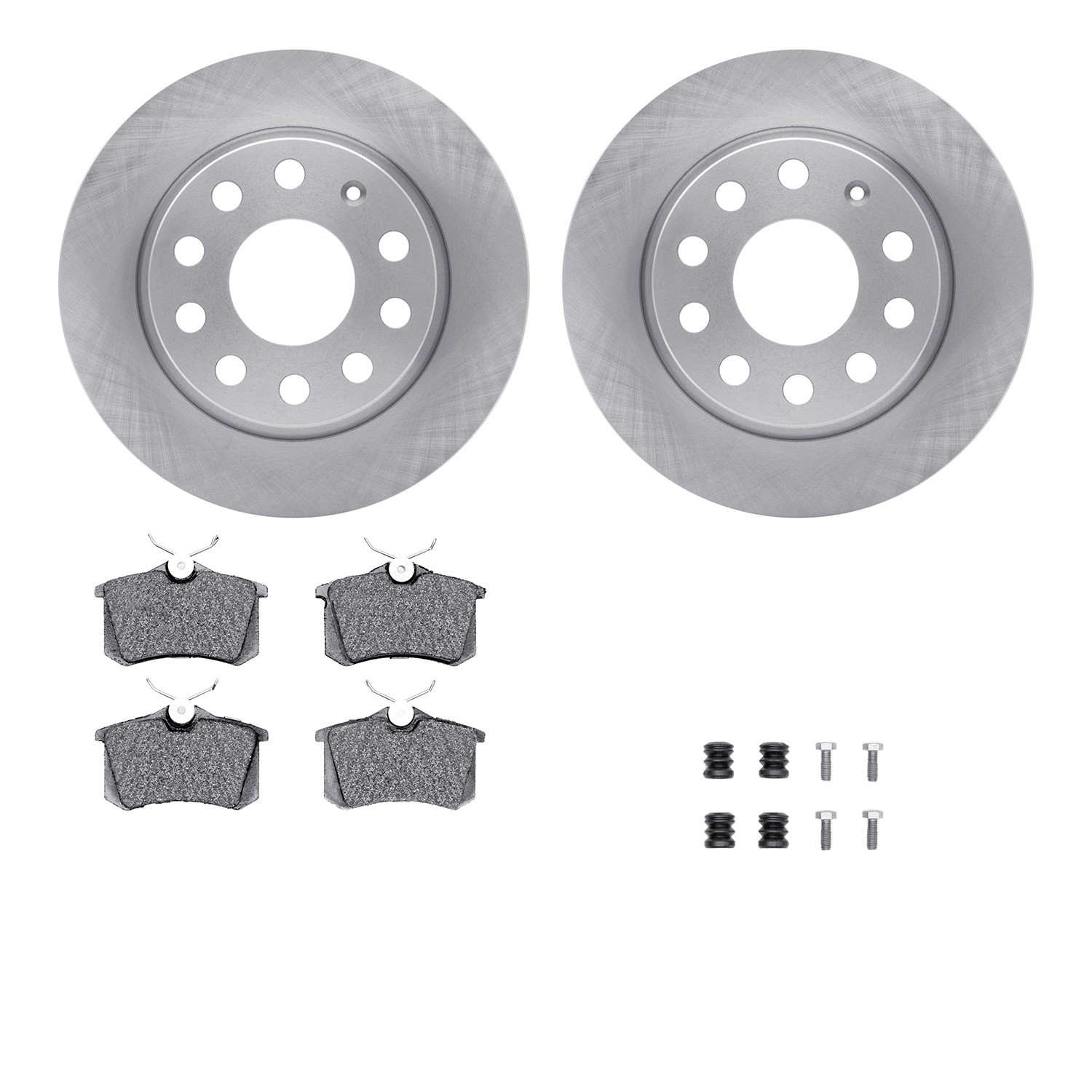 DYN-6512-74376 DFC Brake Rotor with 5000 Brake Pads and Hardware Kit