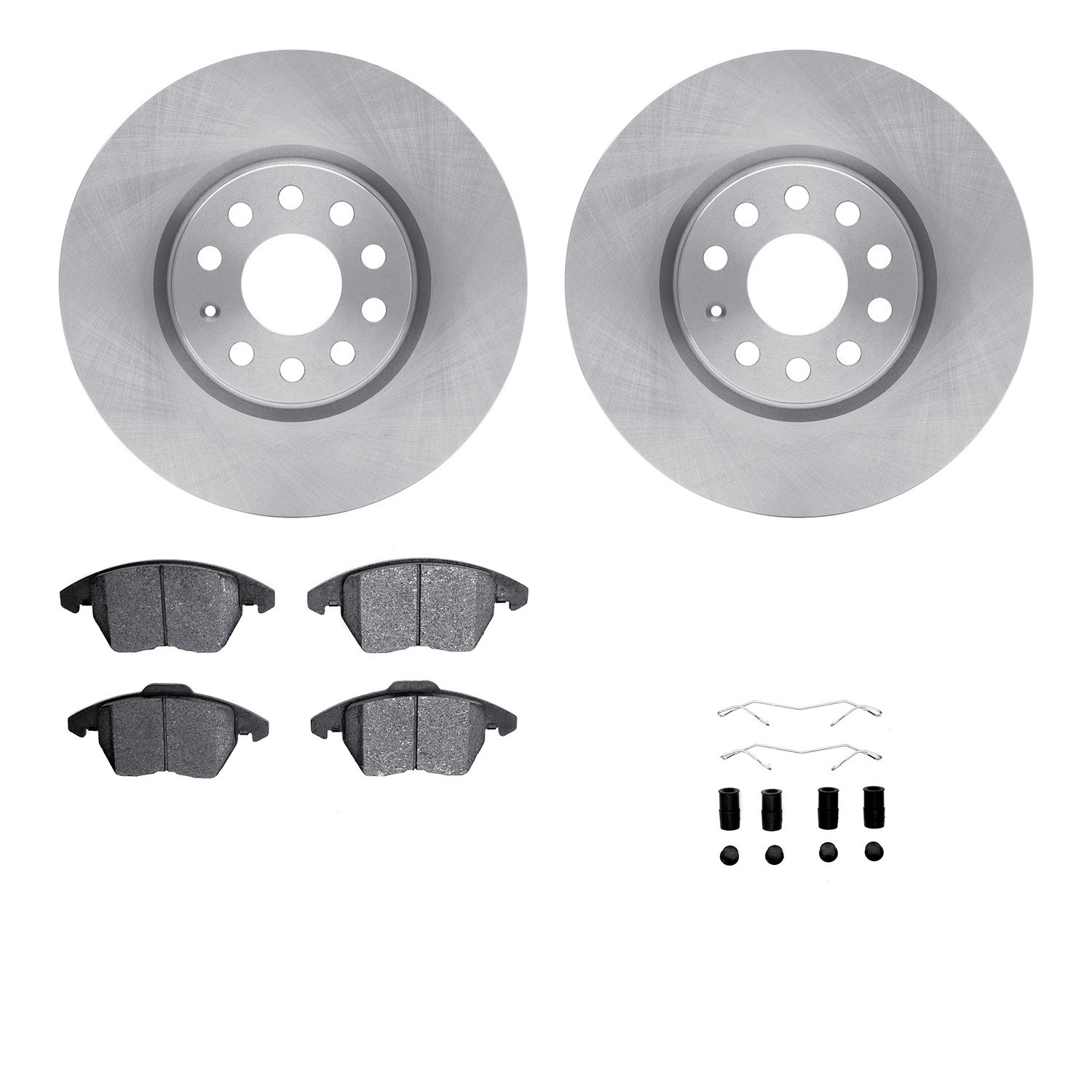 DYN-6512-74453 DFC Brake Rotor with 5000 Brake Pads and Hardware Kit