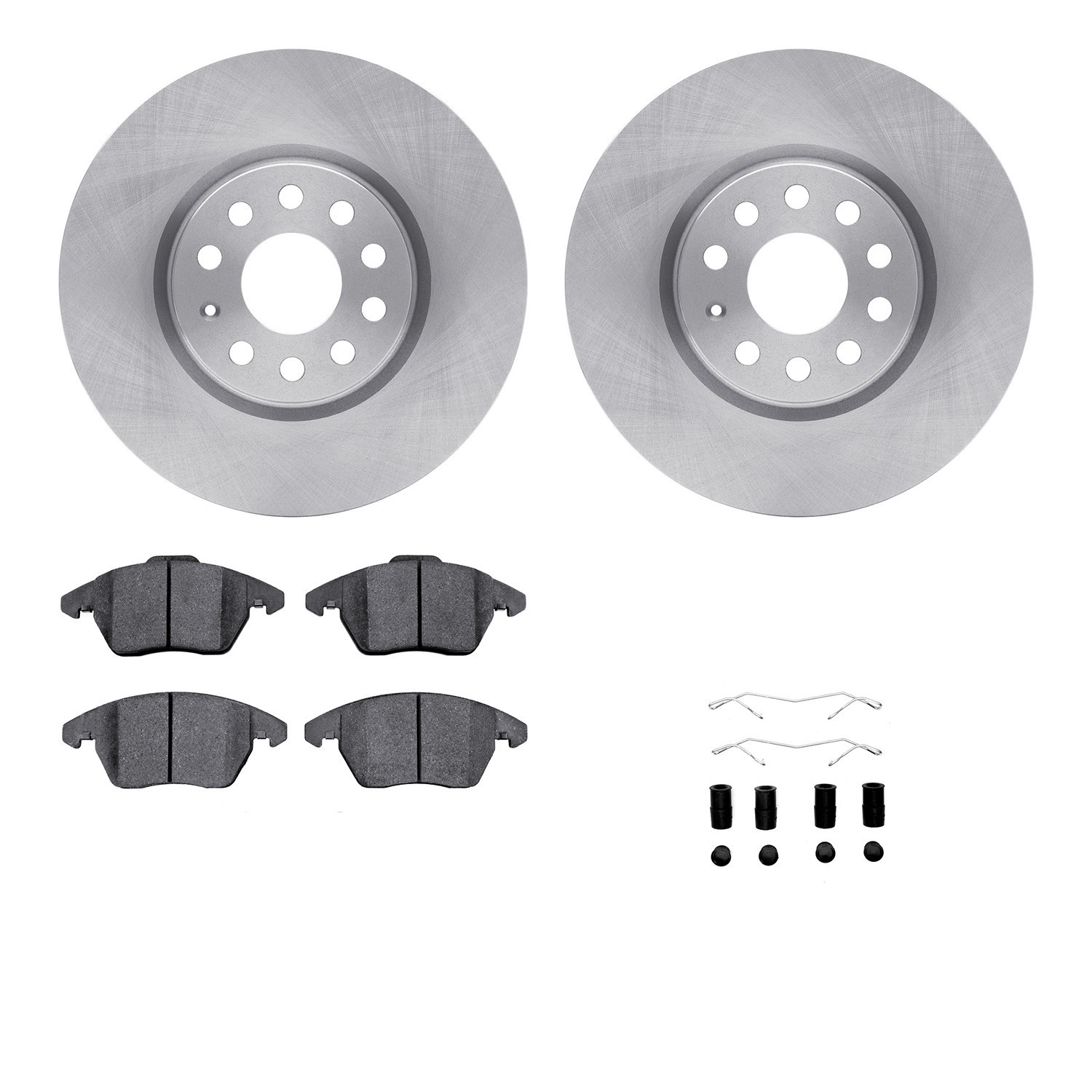 DYN-6512-74454 DFC Brake Rotor with 5000 Brake Pads and Hardware Kit