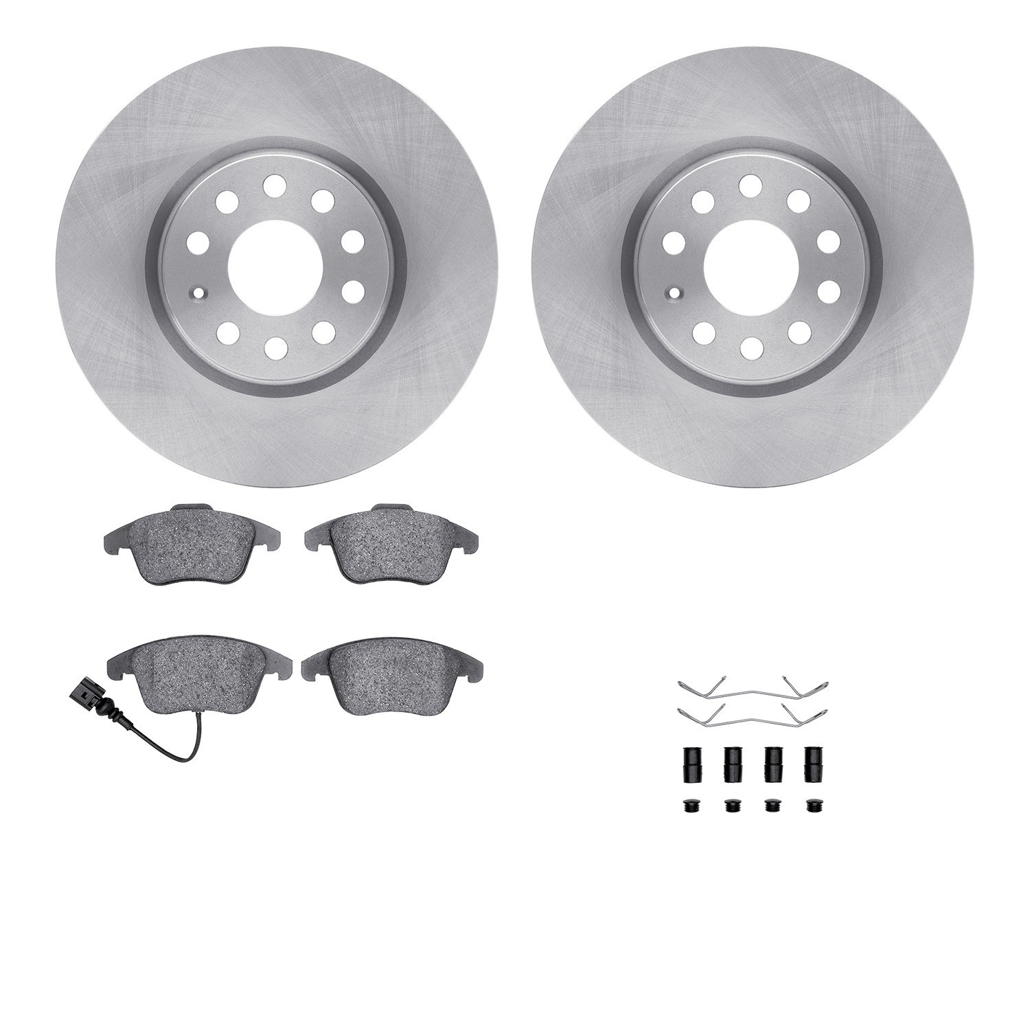 DYN-6512-74456 DFC Brake Rotor with 5000 Brake Pads and Hardware Kit