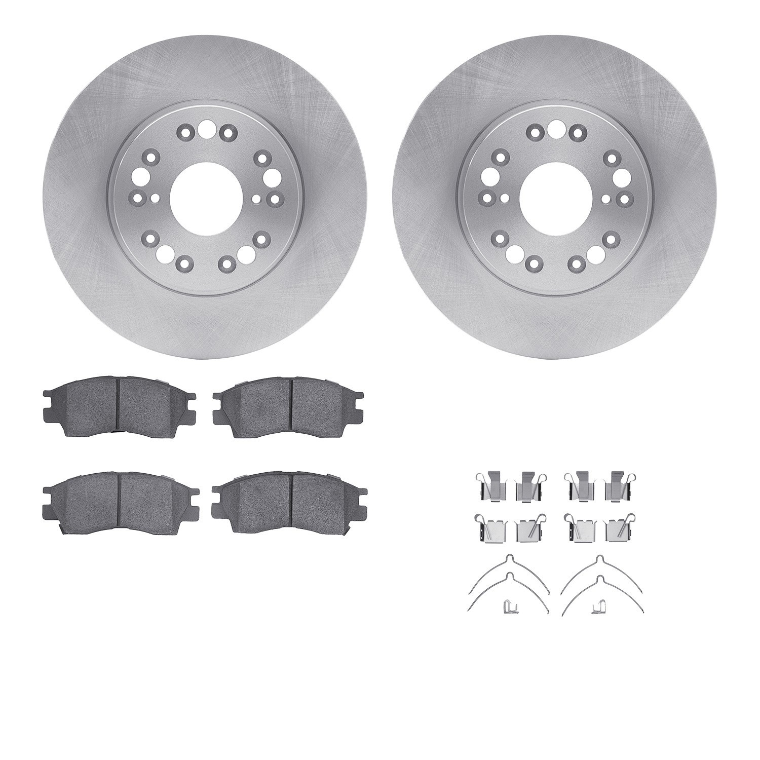 DYN 6512-75043 DFC Brake Rotor with 5000 Brake Pads and Hardware Kit