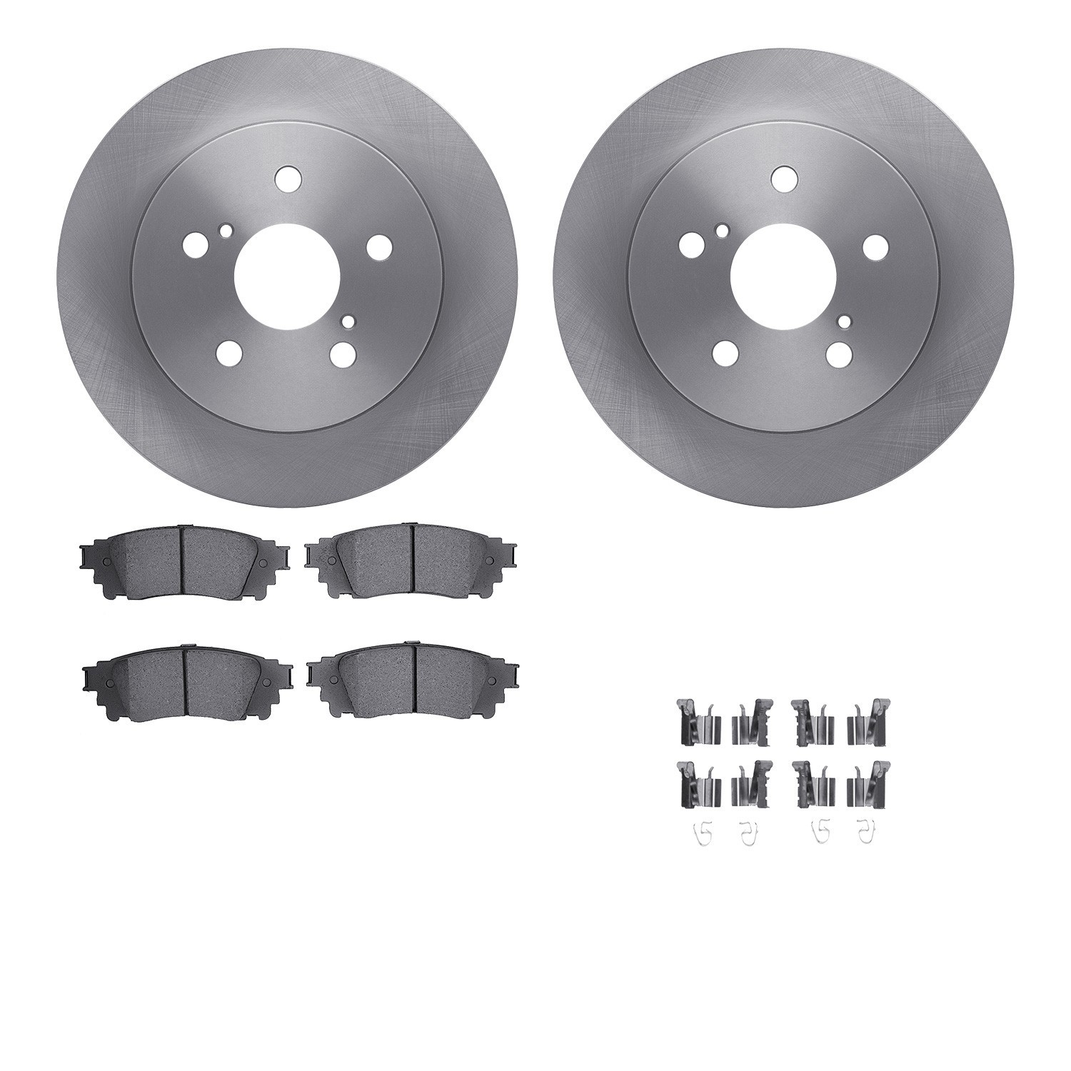 DYN-6512-75149 DFC Brake Rotor with 5000 Brake Pads and Hardware Kit