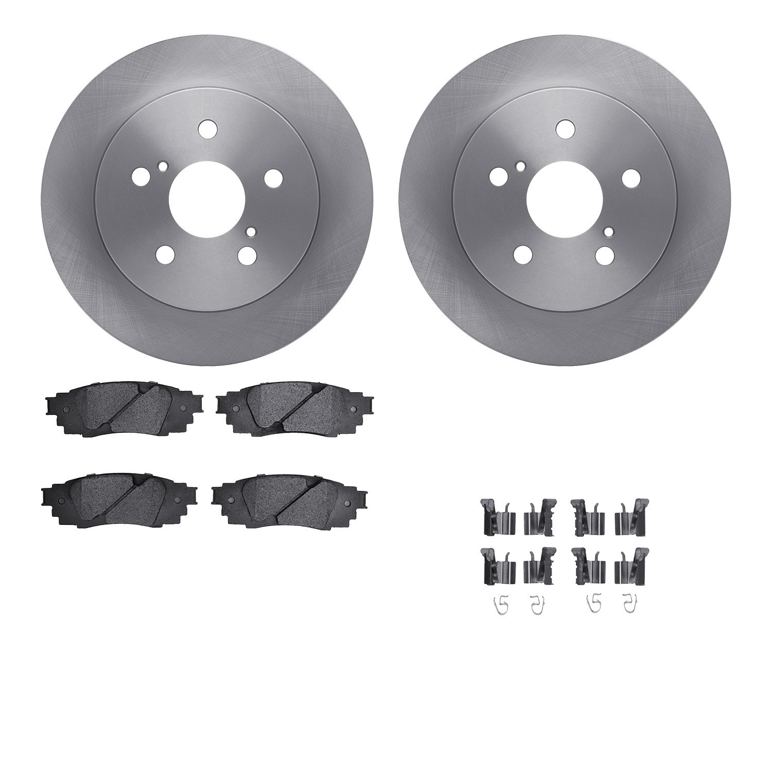 DYN-6512-75150 DFC Brake Rotor with 5000 Brake Pads and Hardware Kit