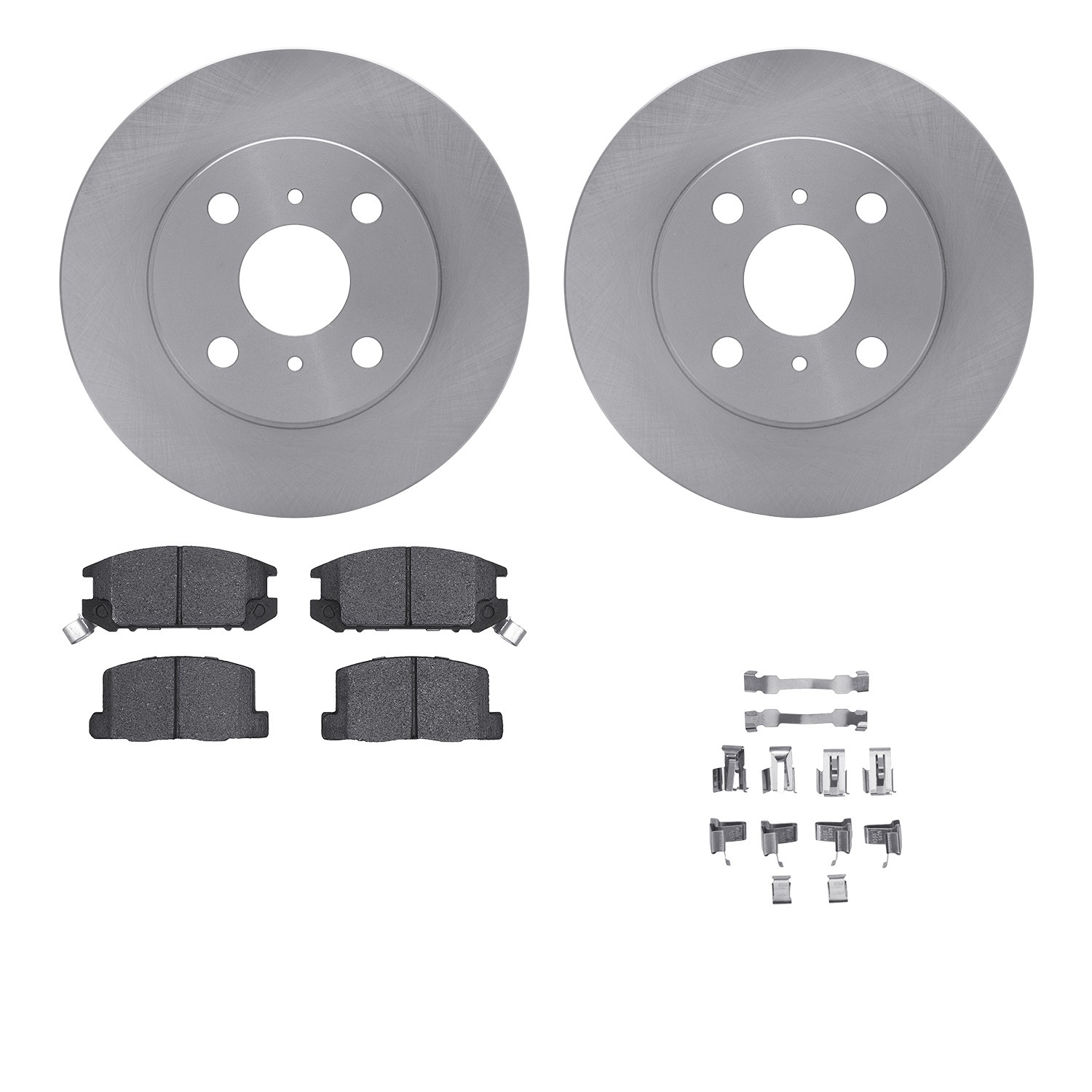 DYN 6512-76245 DFC Brake Rotor with 5000 Brake Pads and Hardware Kit