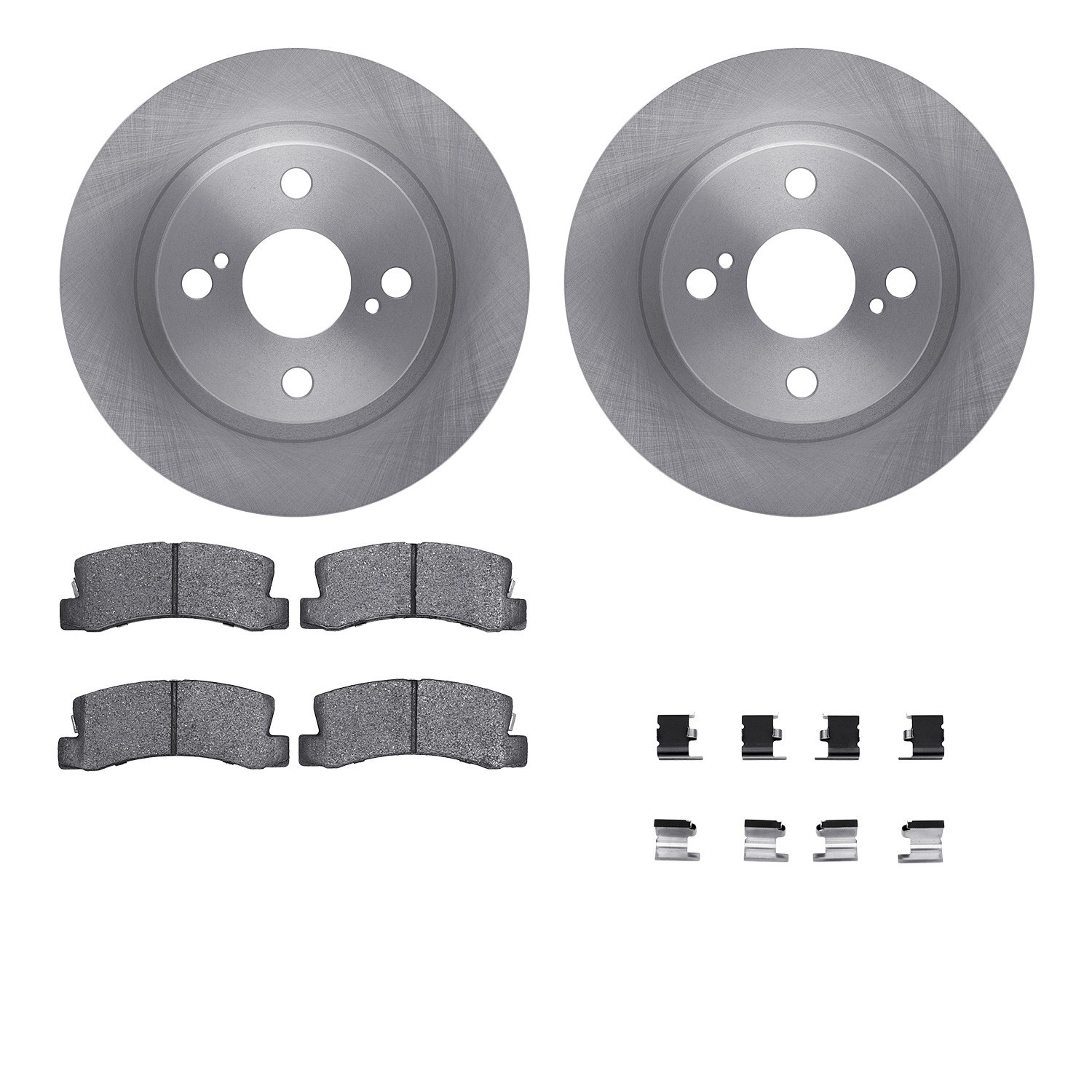 DYN 6512-76257 DFC Brake Rotor with 5000 Brake Pads and Hardware Kit