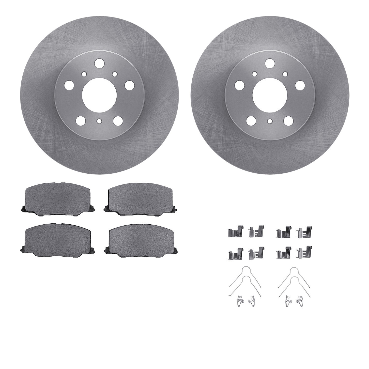 DYN 6512-76260 DFC Brake Rotor with 5000 Brake Pads and Hardware Kit
