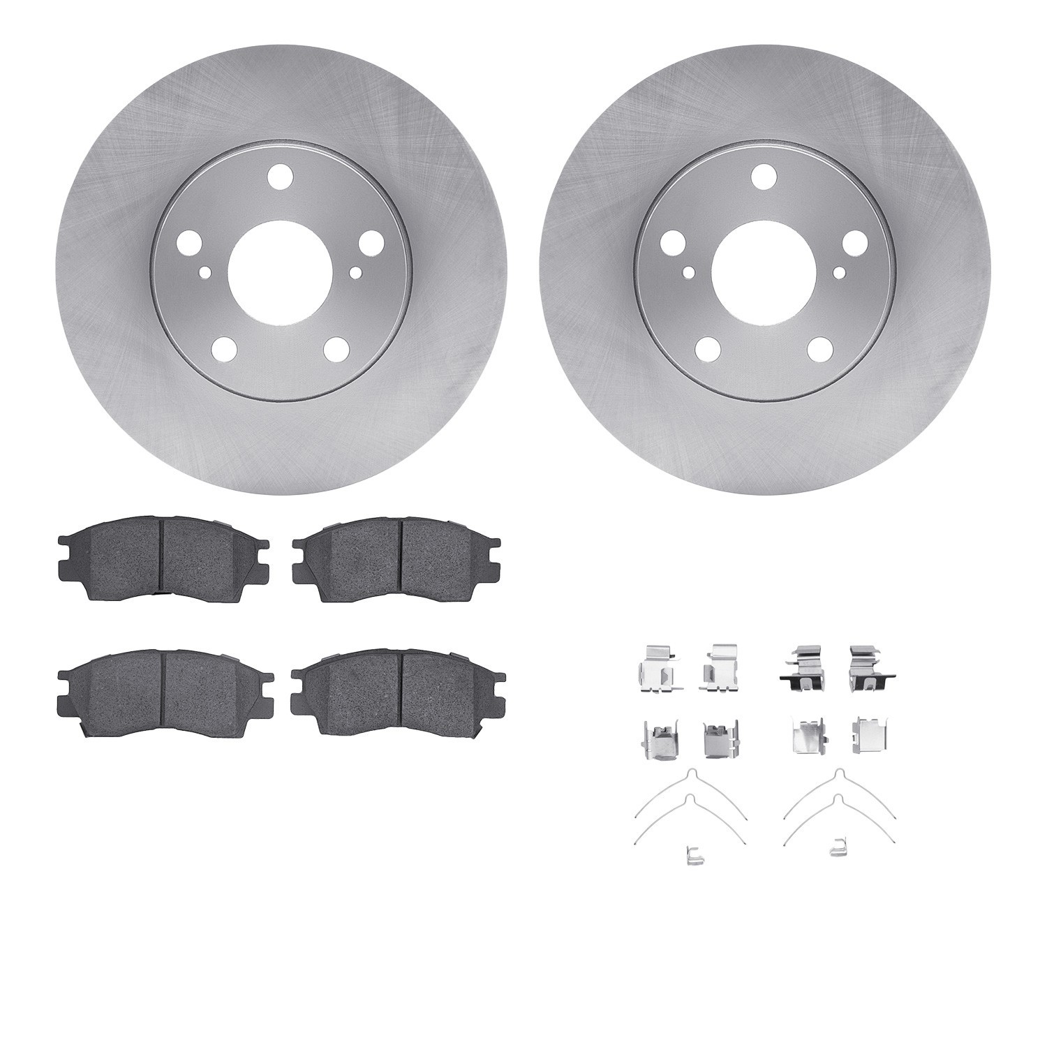 DYN 6512-76309 DFC Brake Rotor with 5000 Brake Pads and Hardware Kit
