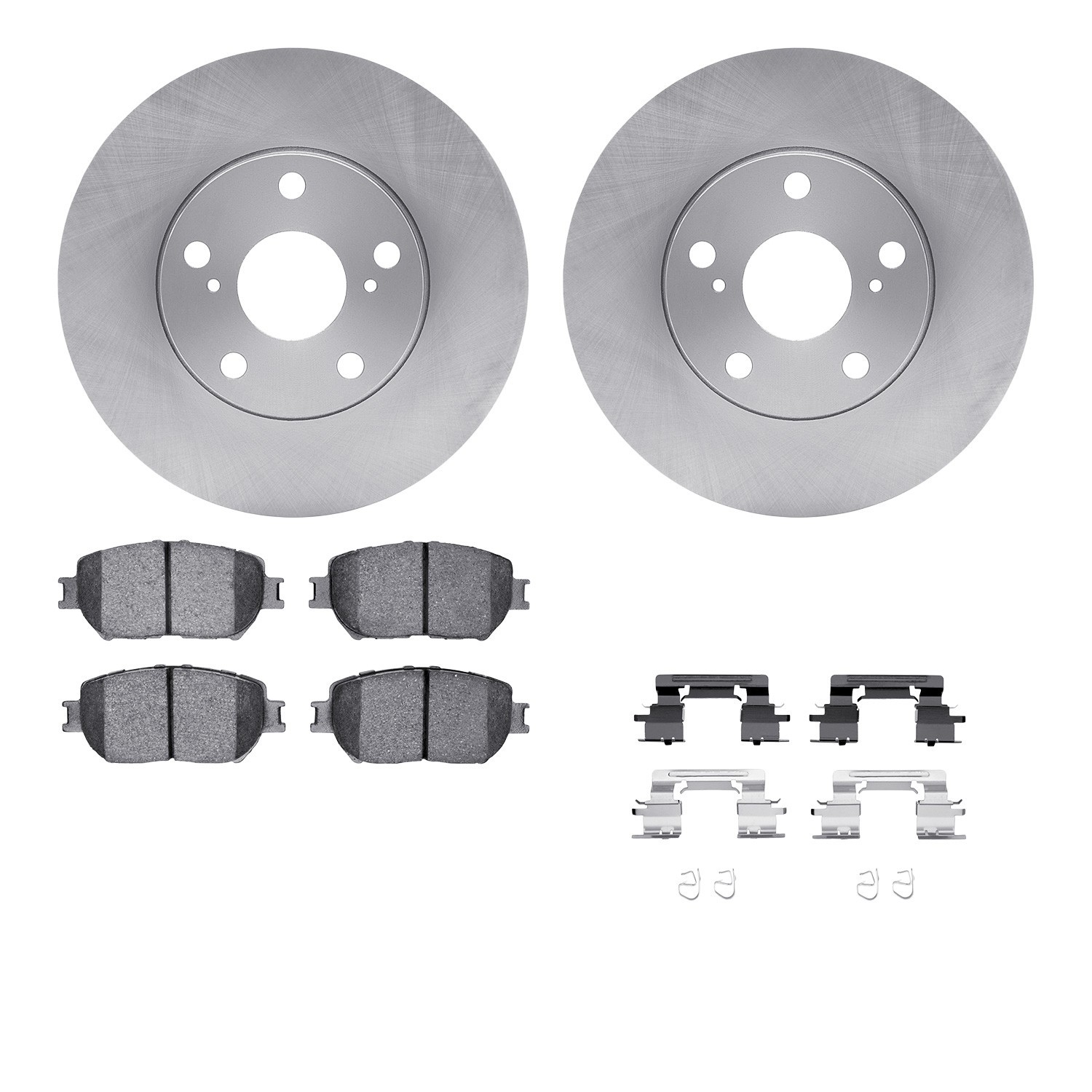 DYN-6512-76311 DFC Brake Rotor with 5000 Brake Pads and Hardware Kit