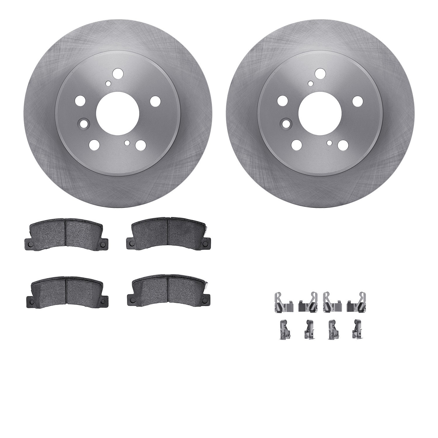 DYN 6512-76321 DFC Brake Rotor with 5000 Brake Pads and Hardware Kit
