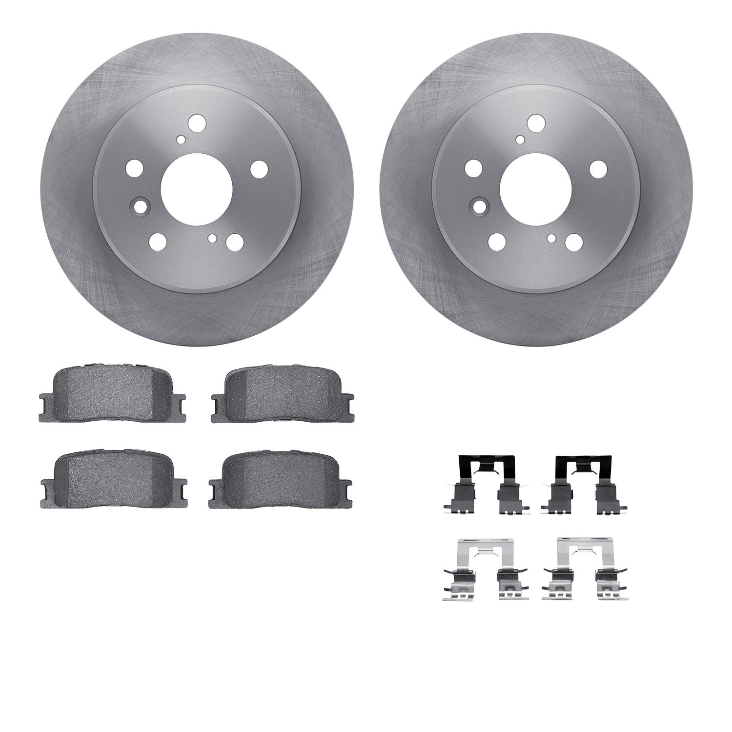 DYN 6512-76322 DFC Brake Rotor with 5000 Brake Pads and Hardware Kit