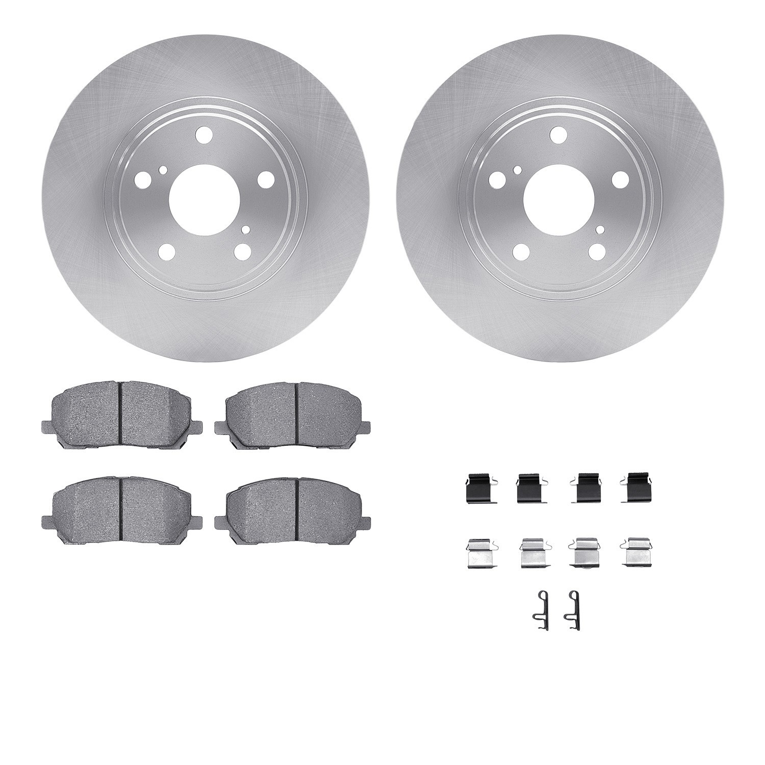DYN-6512-76342 DFC Brake Rotor with 5000 Brake Pads and Hardware Kit