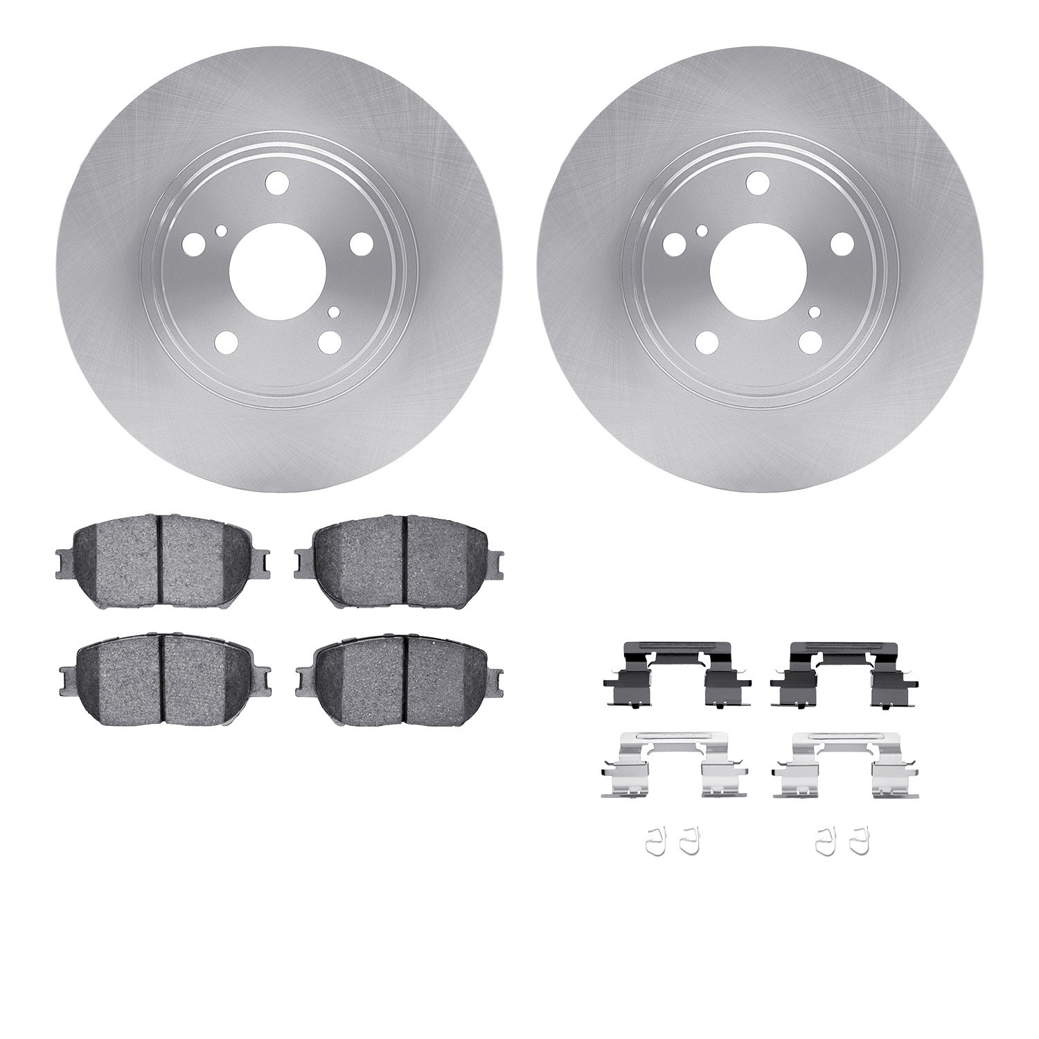 DYN-6512-76344 DFC Brake Rotor with 5000 Brake Pads and Hardware Kit