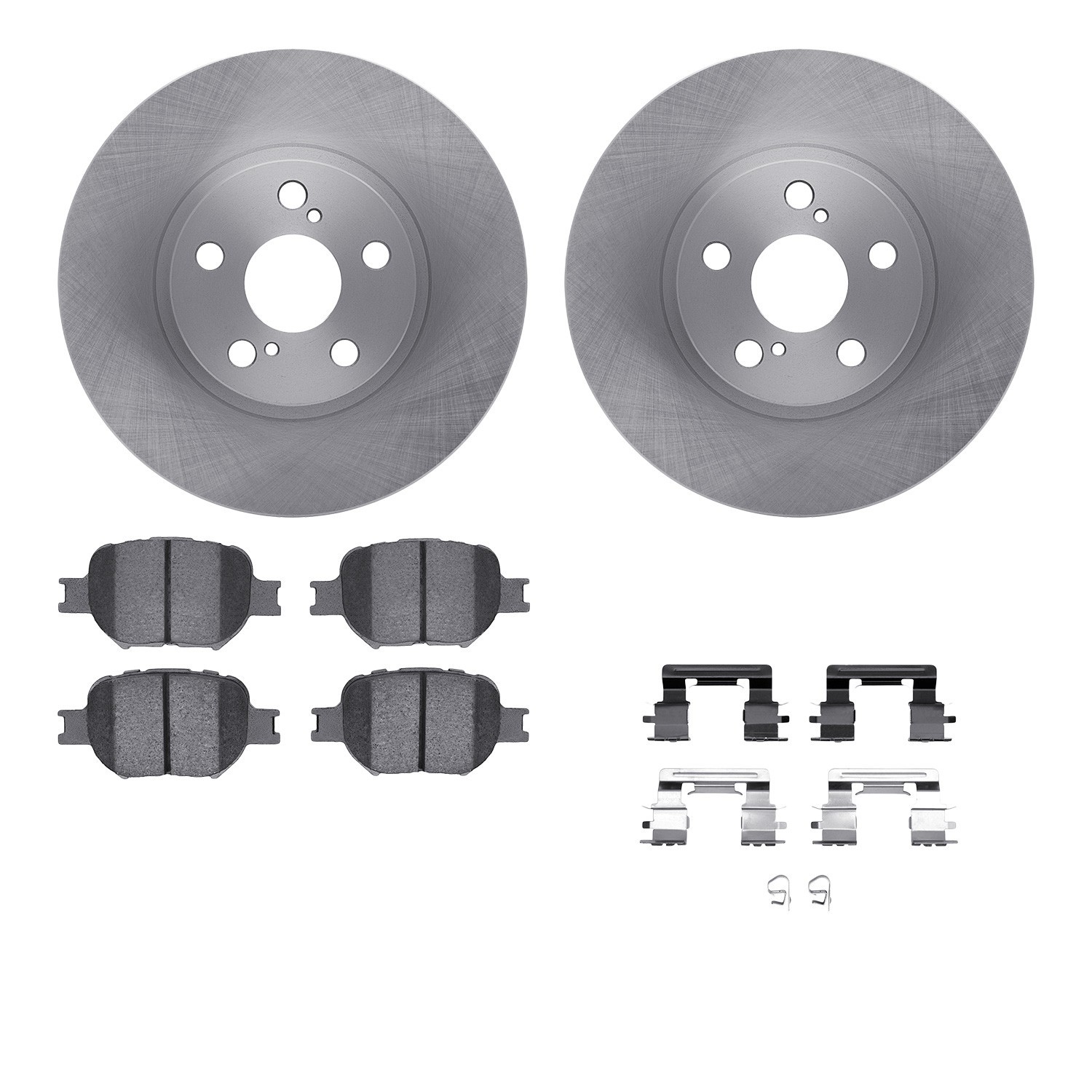 DYN 6512-76401 DFC Brake Rotor with 5000 Brake Pads and Hardware Kit