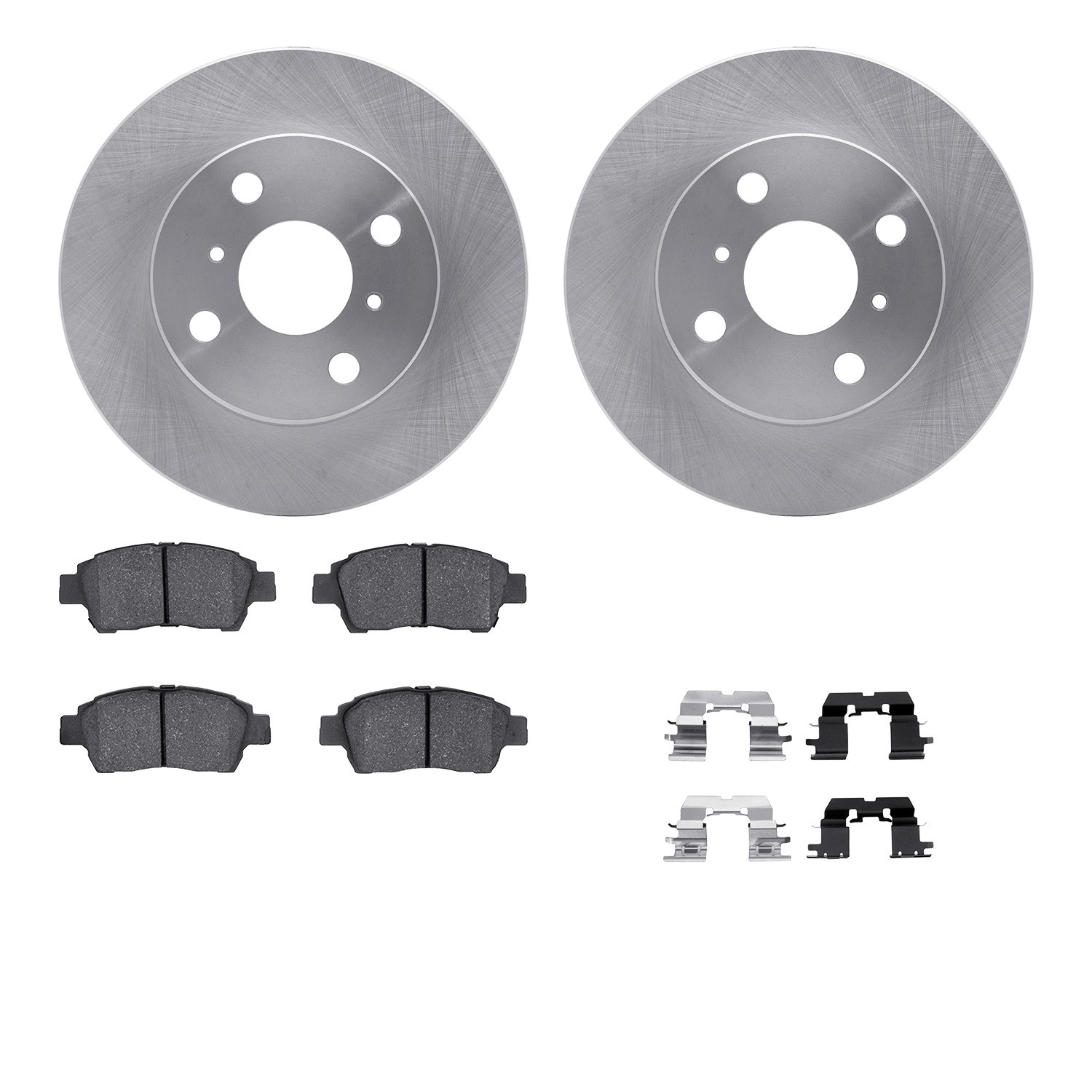 DYN 6512-76419 DFC Brake Rotor with 5000 Brake Pads and Hardware Kit