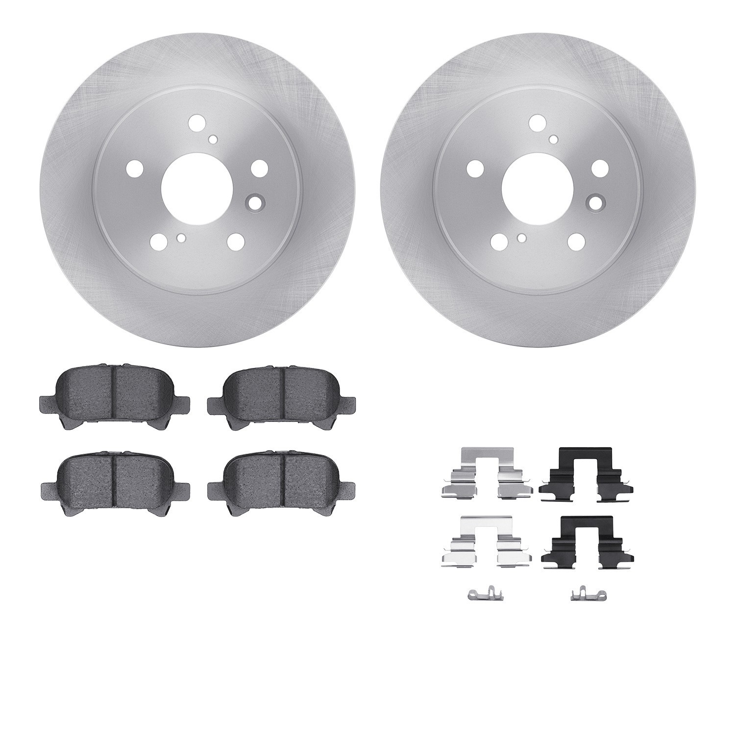 DYN 6512-76422 DFC Brake Rotor with 5000 Brake Pads and Hardware Kit