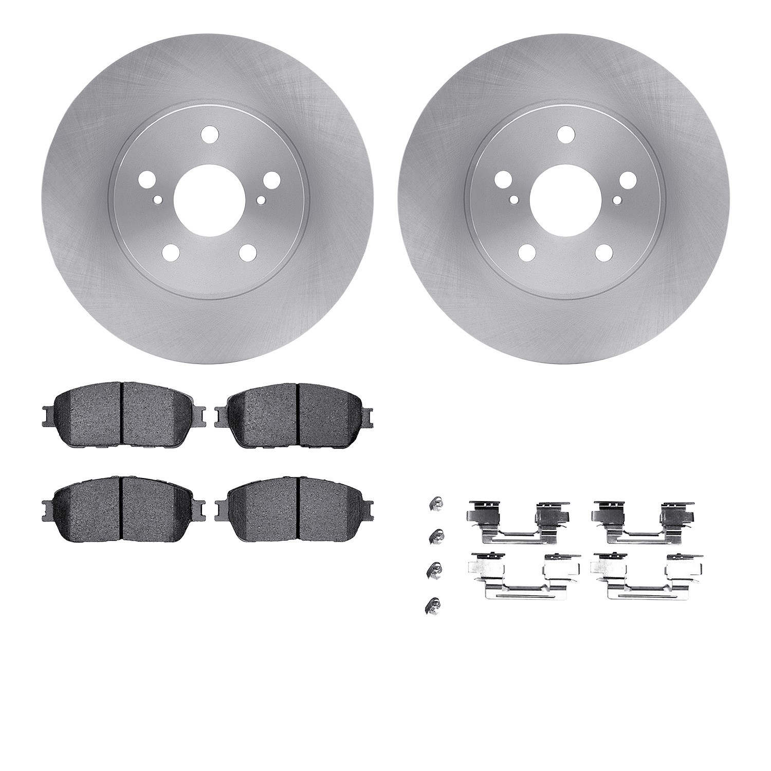 DYN-6512-76444 DFC Brake Rotor with 5000 Brake Pads and Hardware Kit